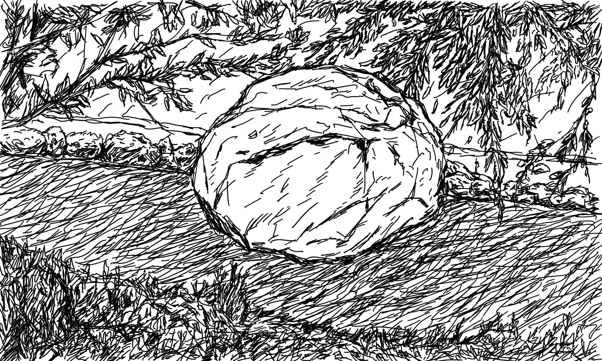 믿음의 돌_The stone of faith_digital drawing_2021