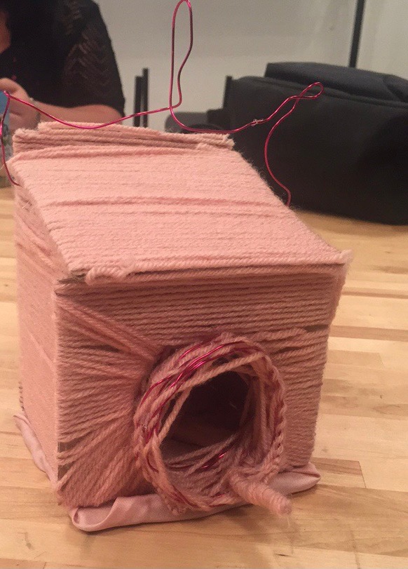 Animal Enclosure, Mixed Media Sculpture, Yarn , Fabric, Wire