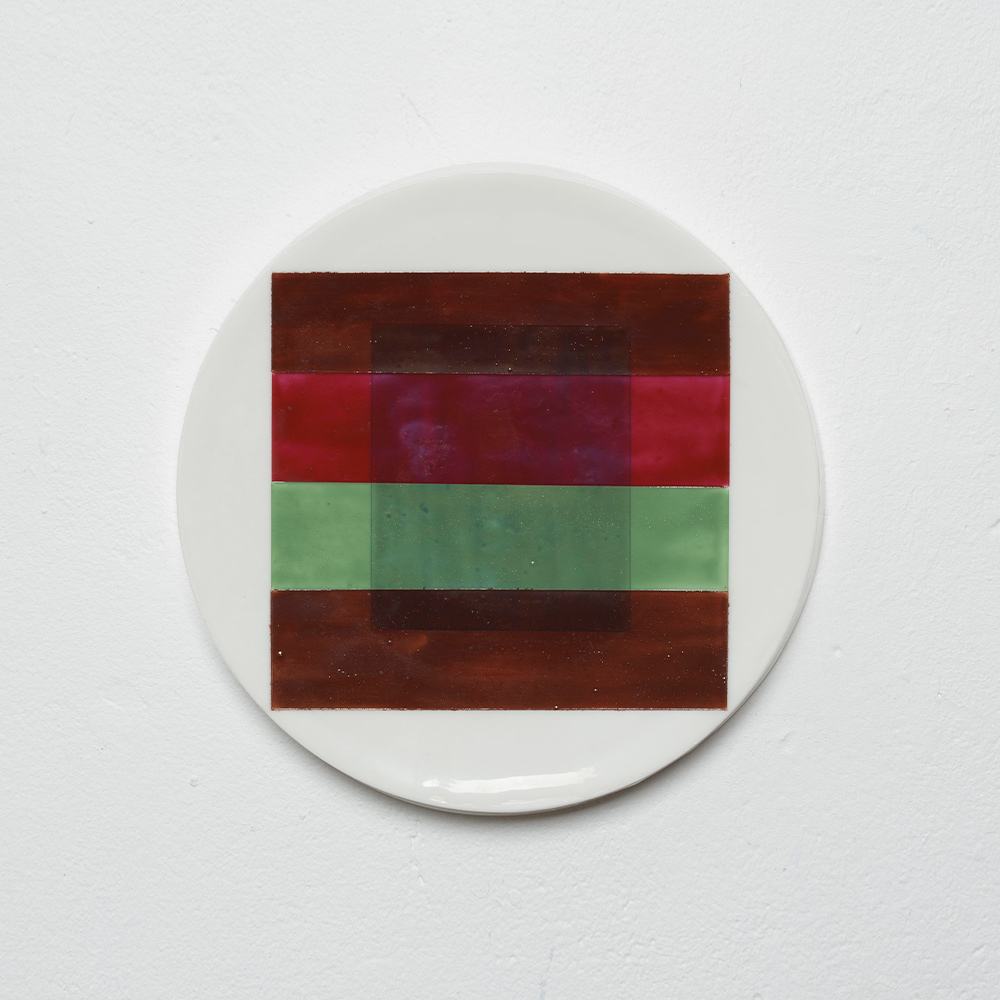 Nr.12A, 2020, painted porcelain, Ø 21 cm