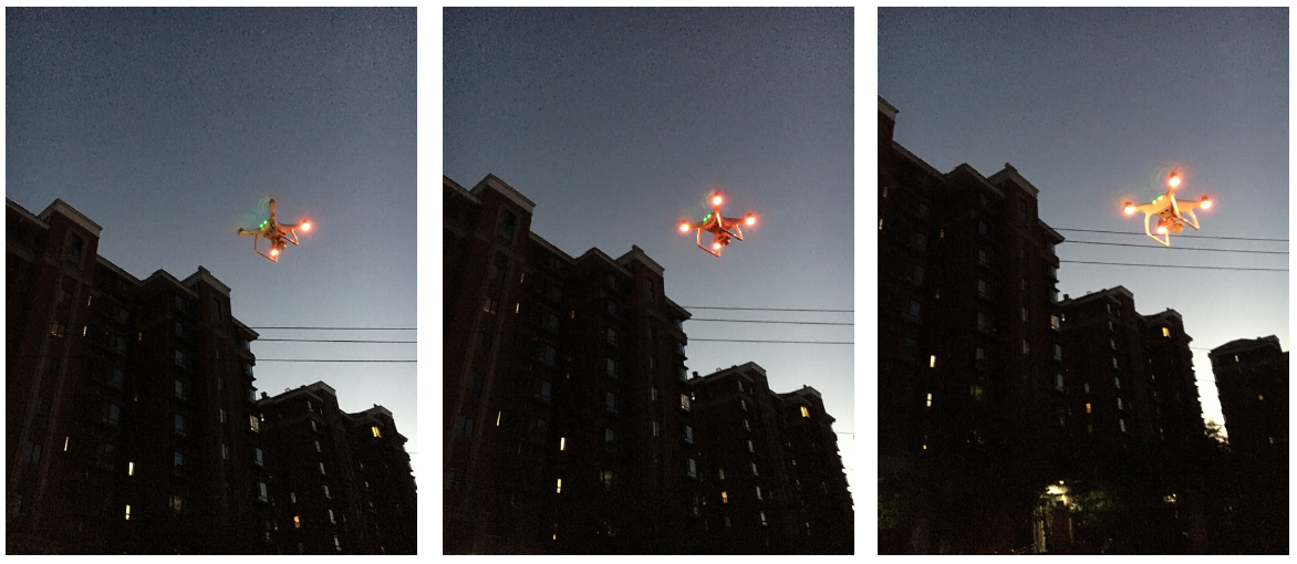 A drone flight captured images of each site during the ground - truthing process. Image to right shows a drone taking off on site.