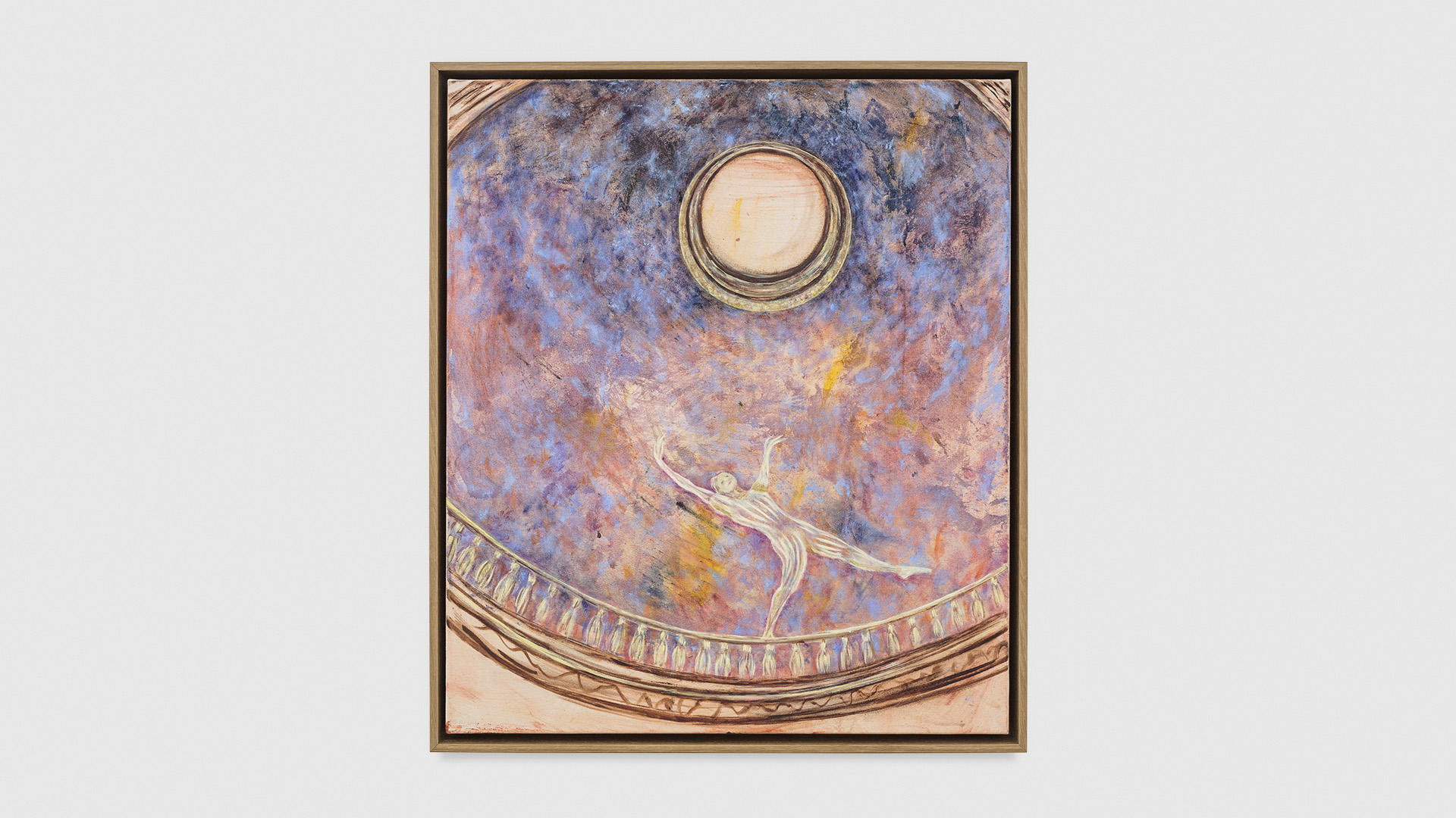 Unbalancing This Structure, 2025, oil, ink and pigment on canvas, 70 × 60 cm