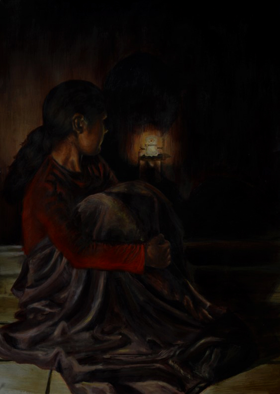 Underlying Shadows    22 x 30 Inches    Acrylic on Paper     2016