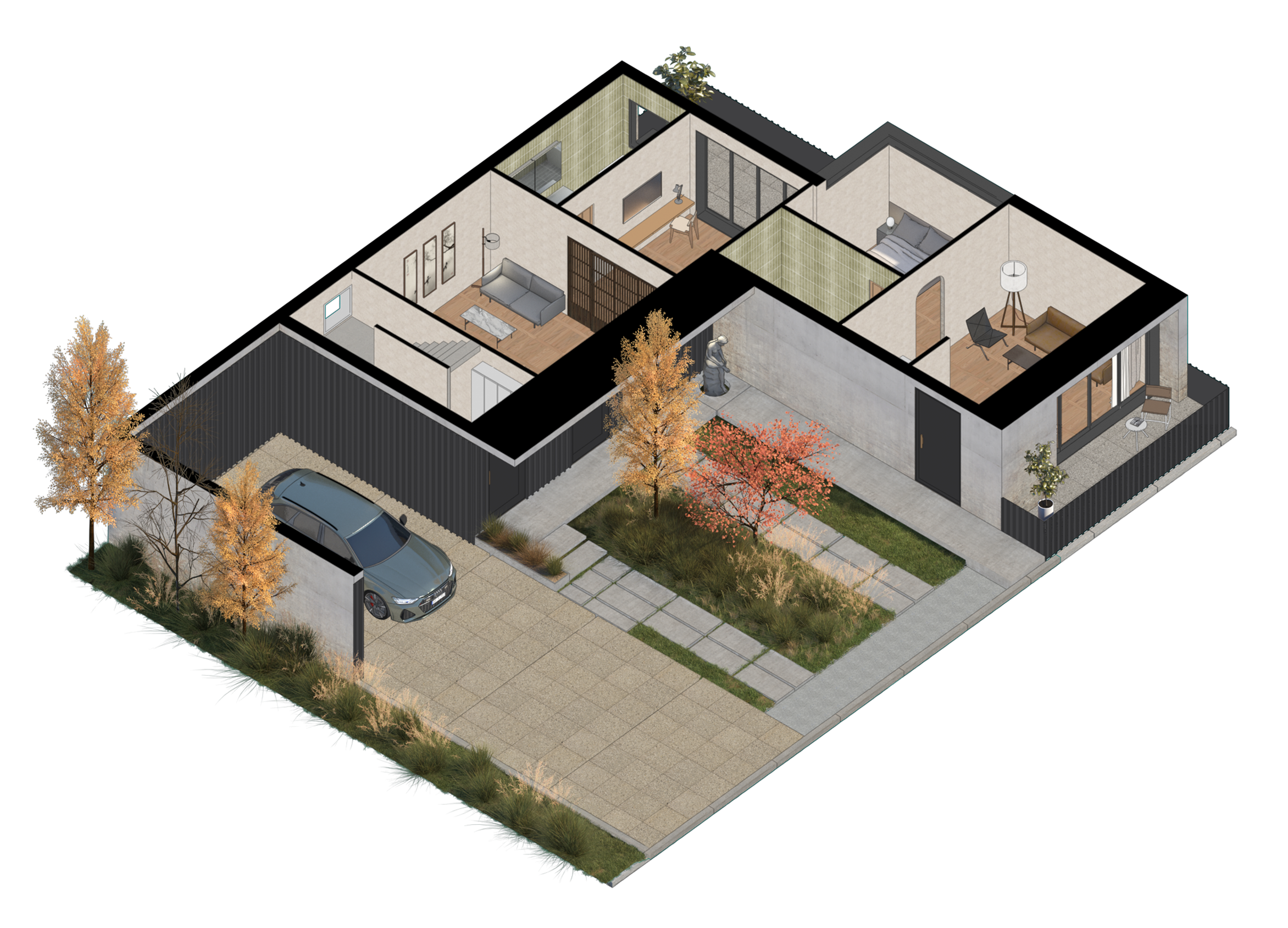 1F Guest space with garden