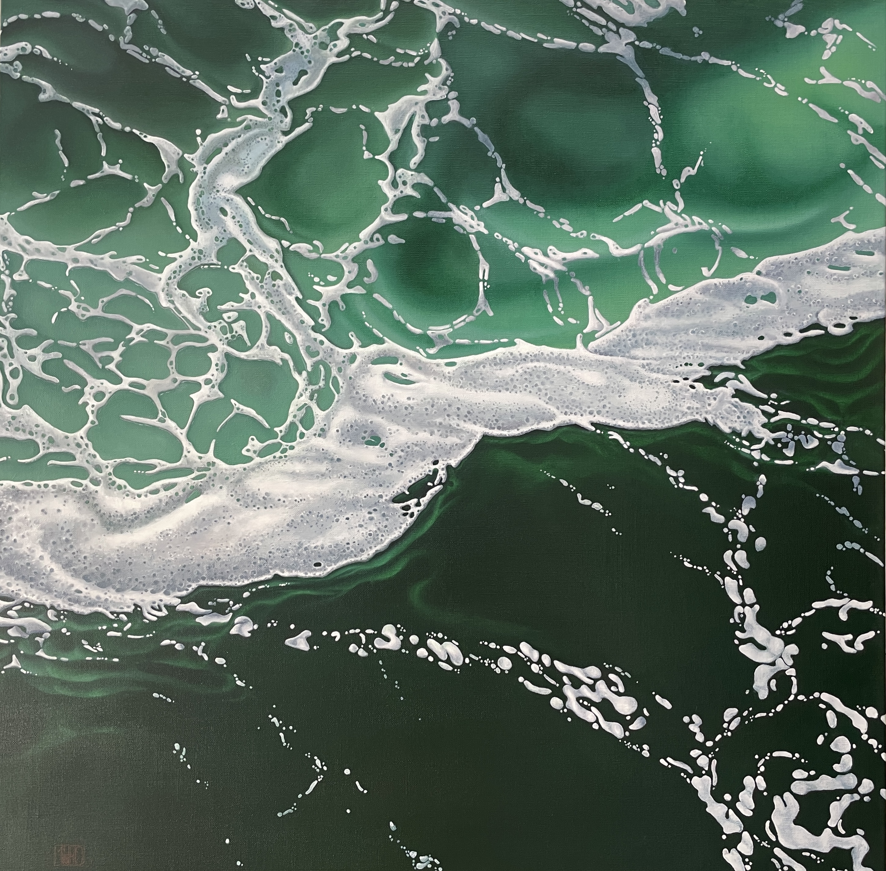 611–«Wasser - we diä Grossä im Hafä cherä»70x70 cmÖl auf Leinwand2025︎ Bild kaufen