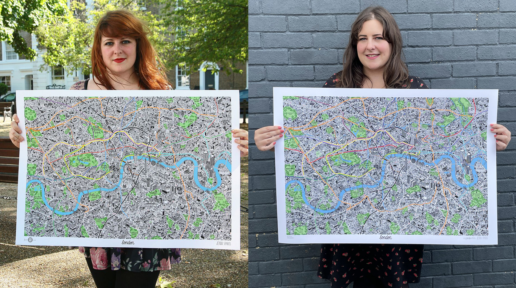 Jenni Sparks London Map Hand Drawn Map Of London 2021 - Jenni Sparks