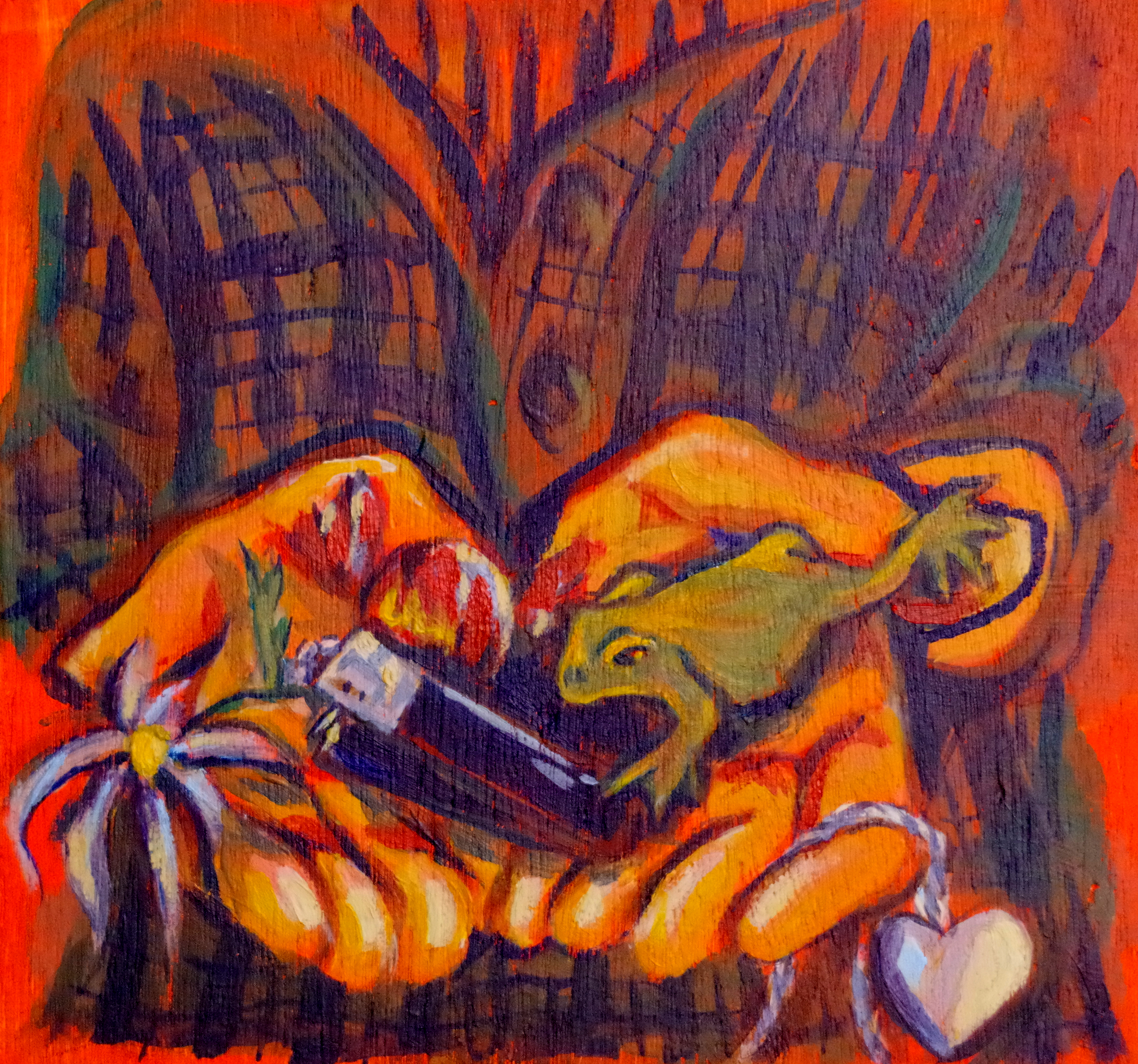 5 Stolen Things - Acrylic on ply