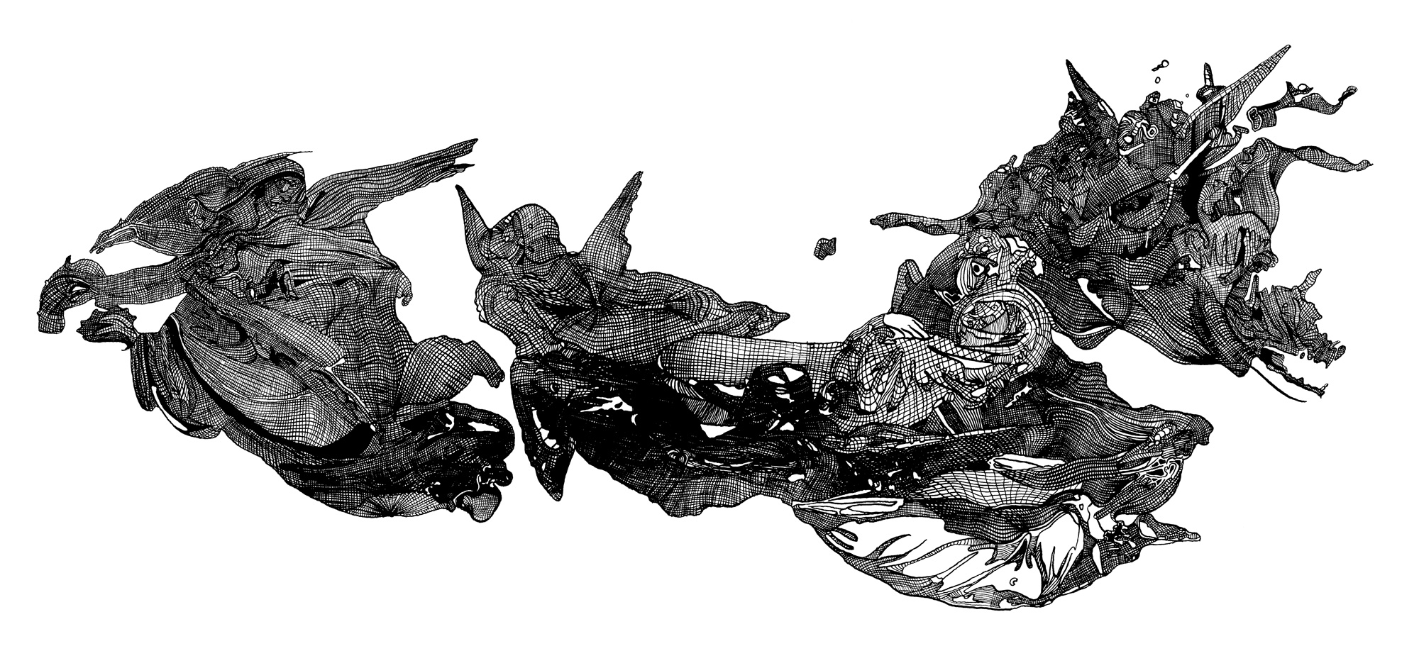 Sainte Catherine - 65x50cm - Ink on paper