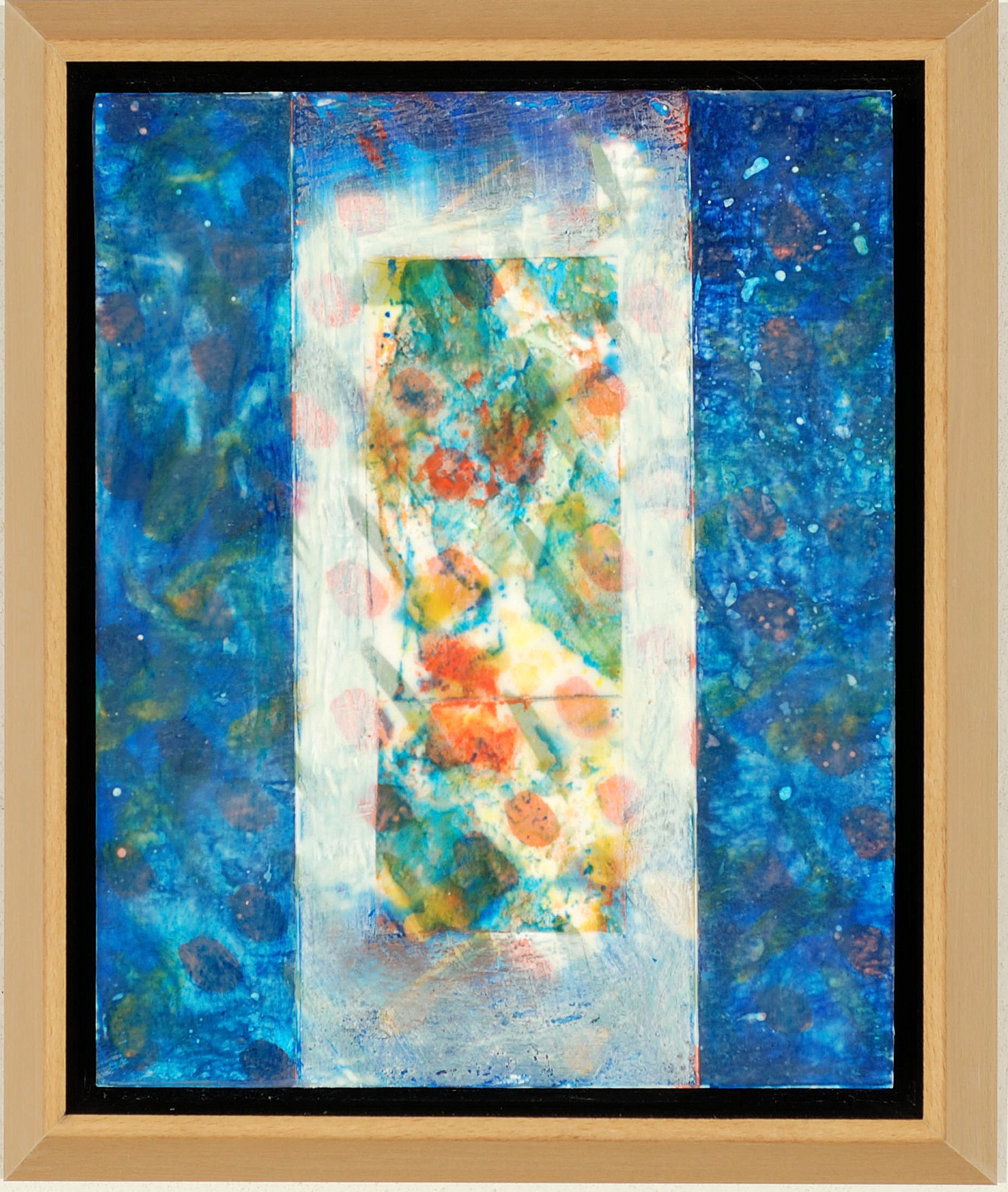 Beyond, 2013, encaustic and mixed media, 10 X 8 inches