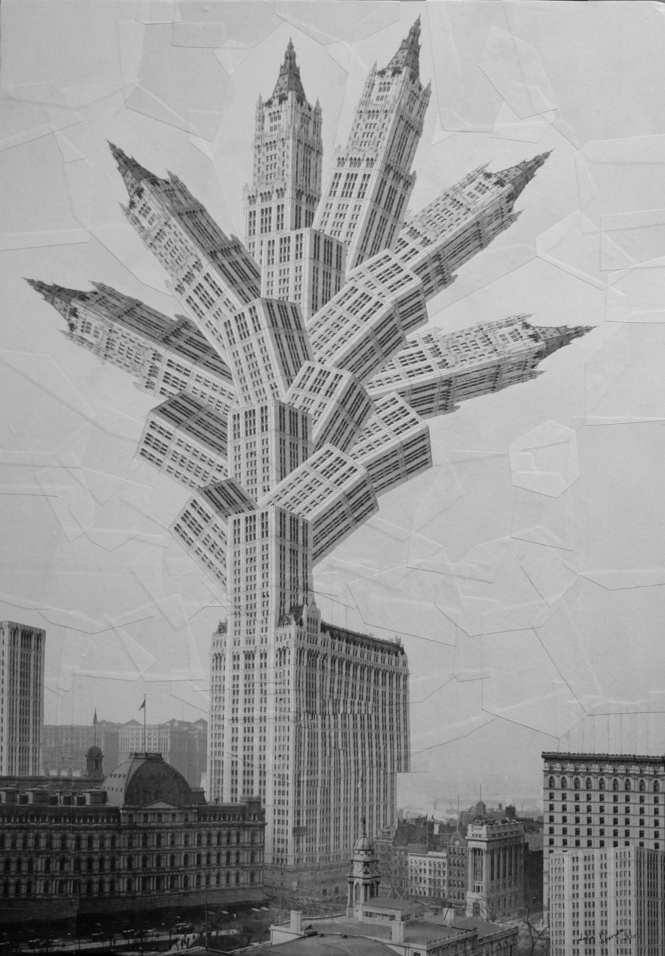 New York 1913, Woolworths Building, 2010, 11.6 x 16.5 inches