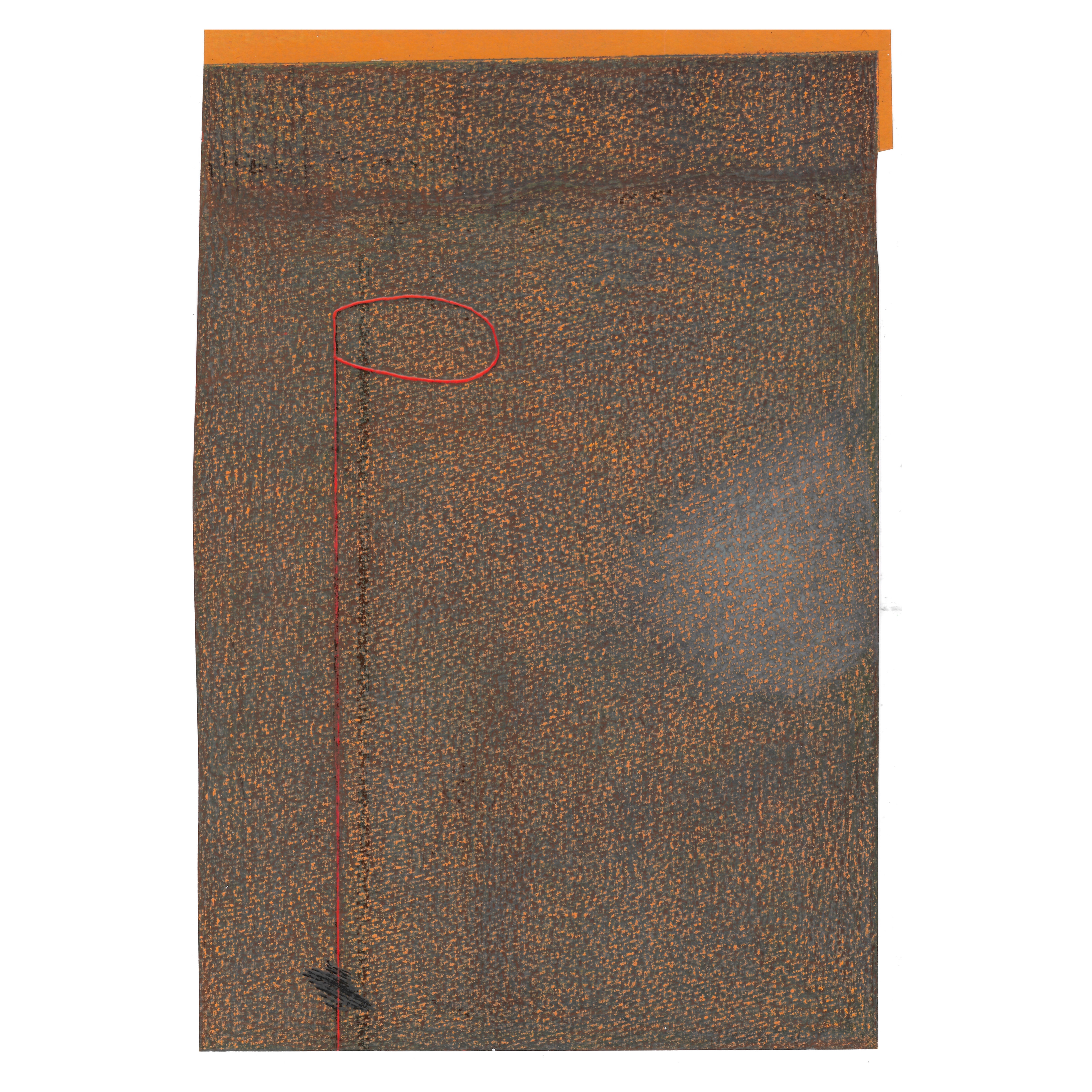 Lampost, 2023. Acrylic and coloured pencil on 300gsm paper, 28 x 19cm