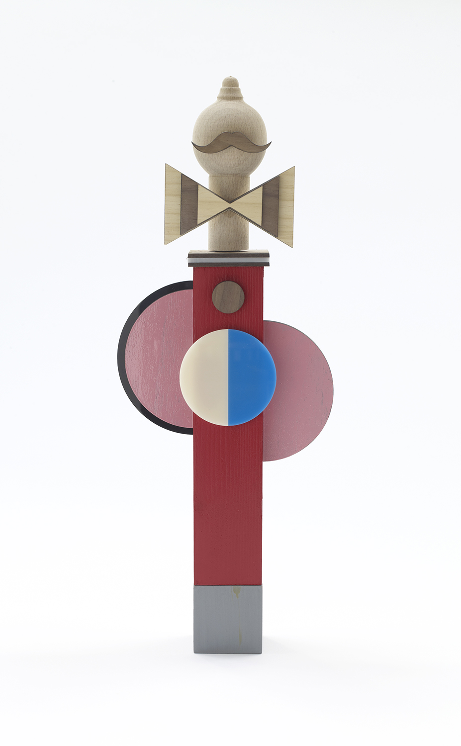 Ladies & Gentlemen, exhibited at Zetter Hotel. Series of figures made from reclaimed turned wood, laser cut ply, walnut, perspex & emulsion.