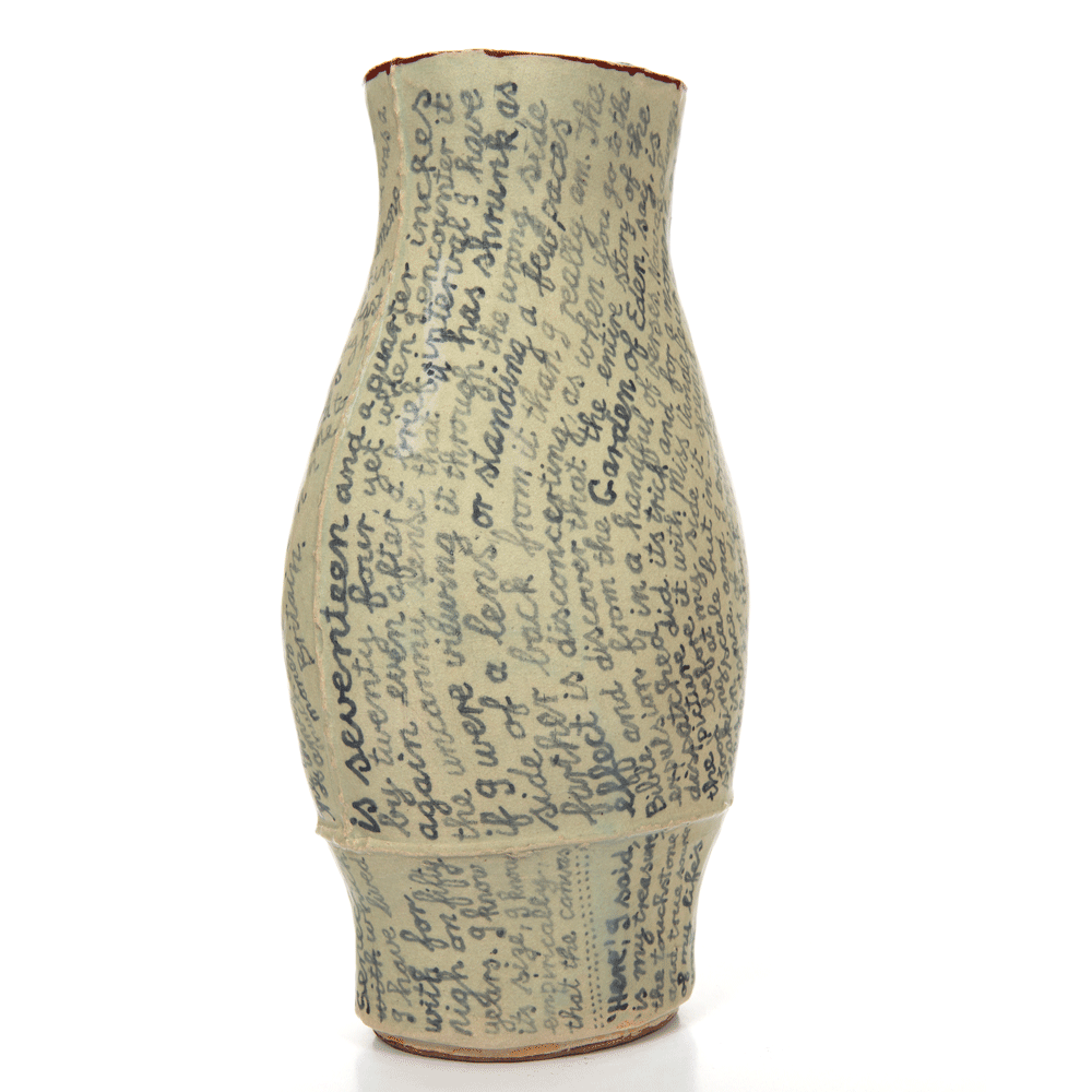 HN1202 A game of notes, vase 3, 24.2.16Glazed ceramic stoneware31 x 18cm