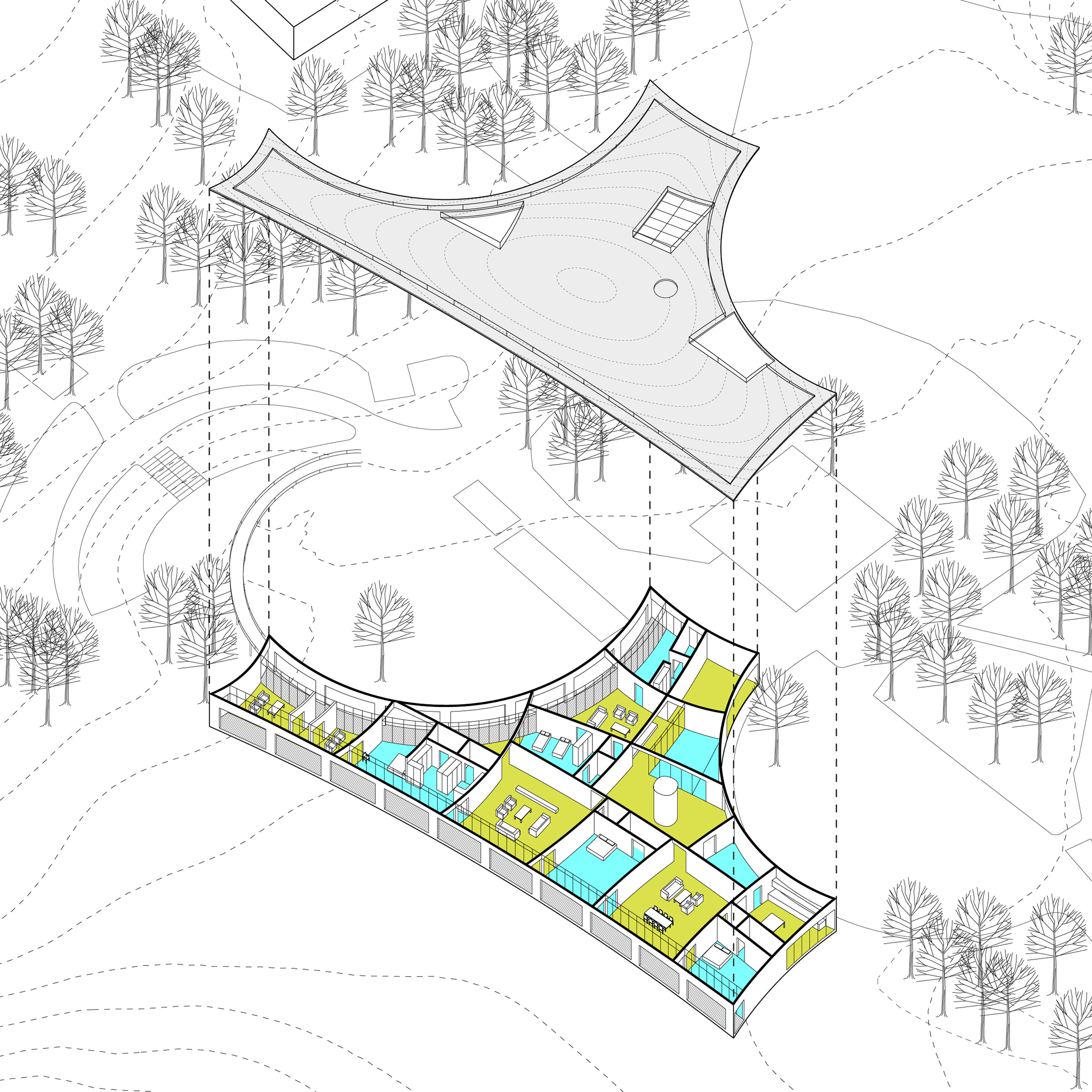 Lake House | Creating alternating rooms of interiority and exteriority