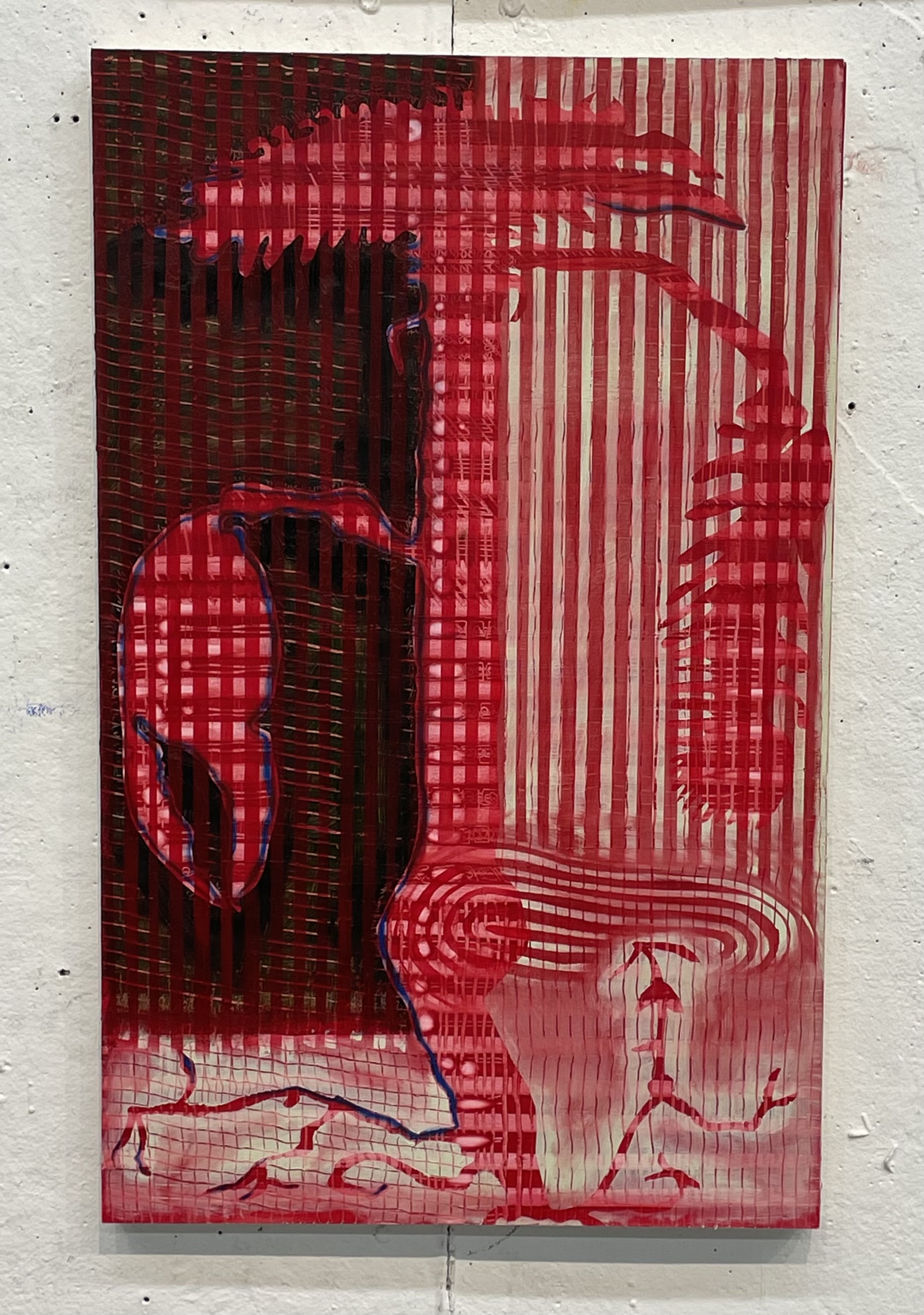 "Six AM," 2023, oil paint on panel, 24" x 13"