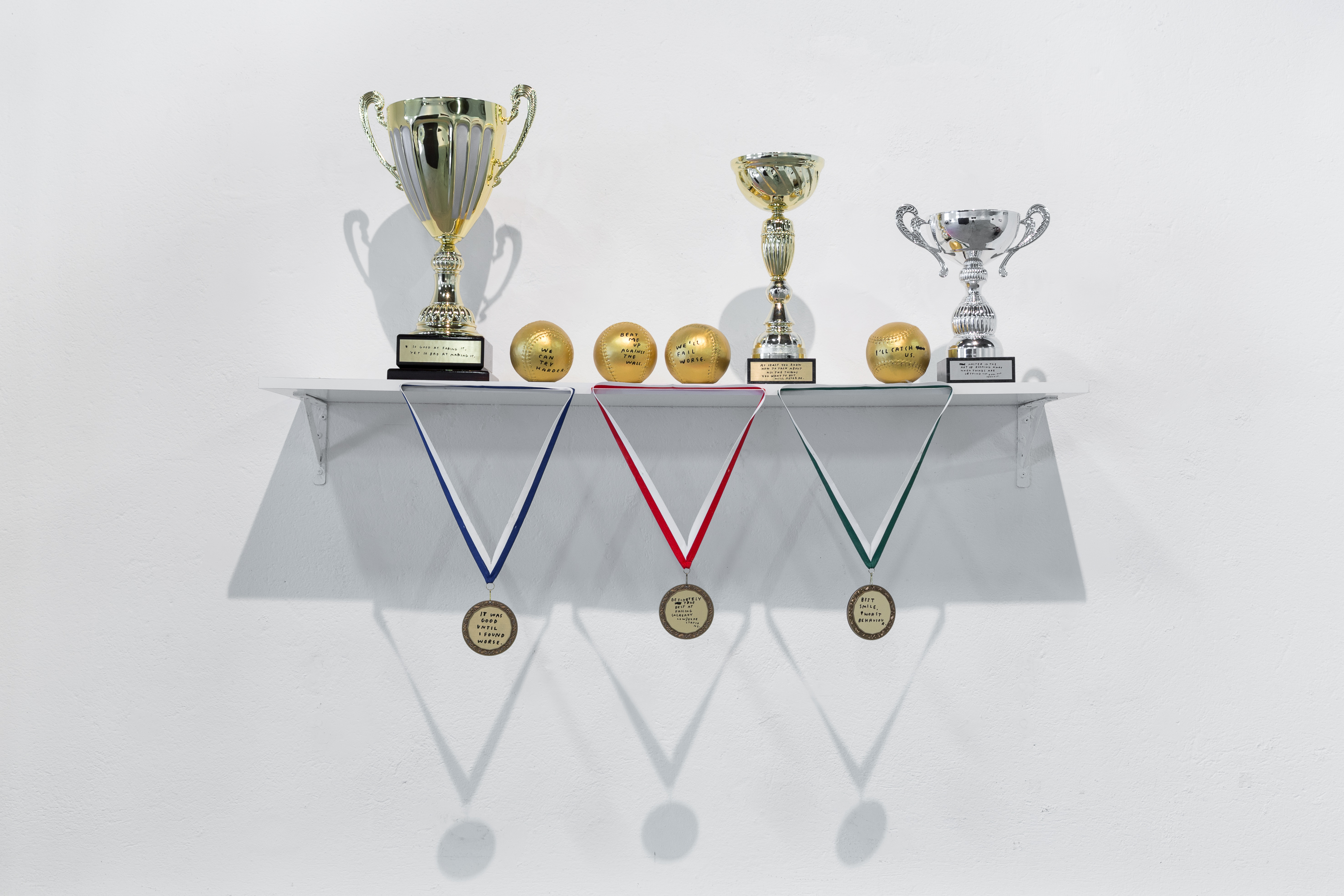 Wall of Shame #1 —&nbsp;#10. 2015Series of intervened objectsVariable dimensions