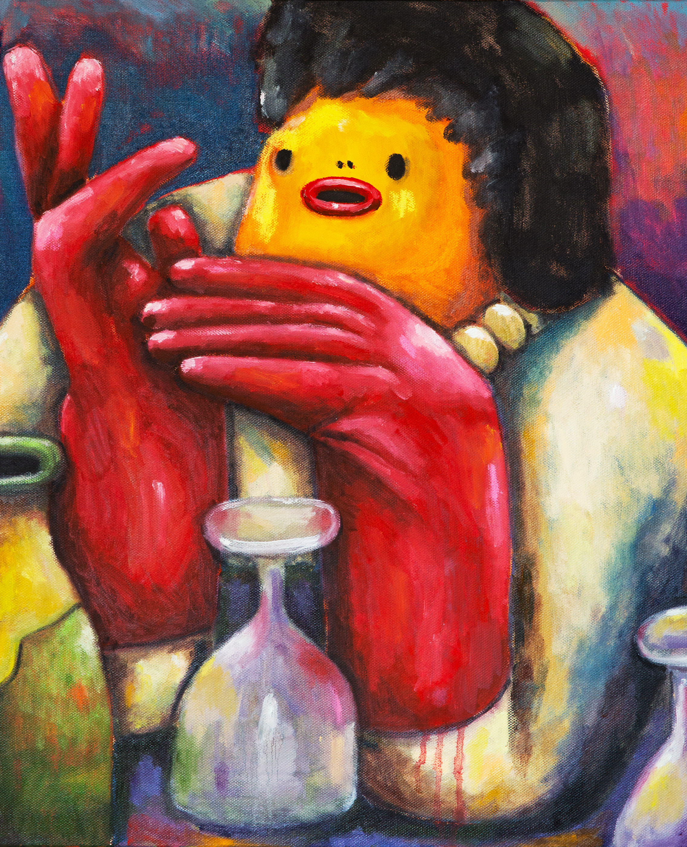 La Minuit, 50x60, Oil, Oil Stick, 2024