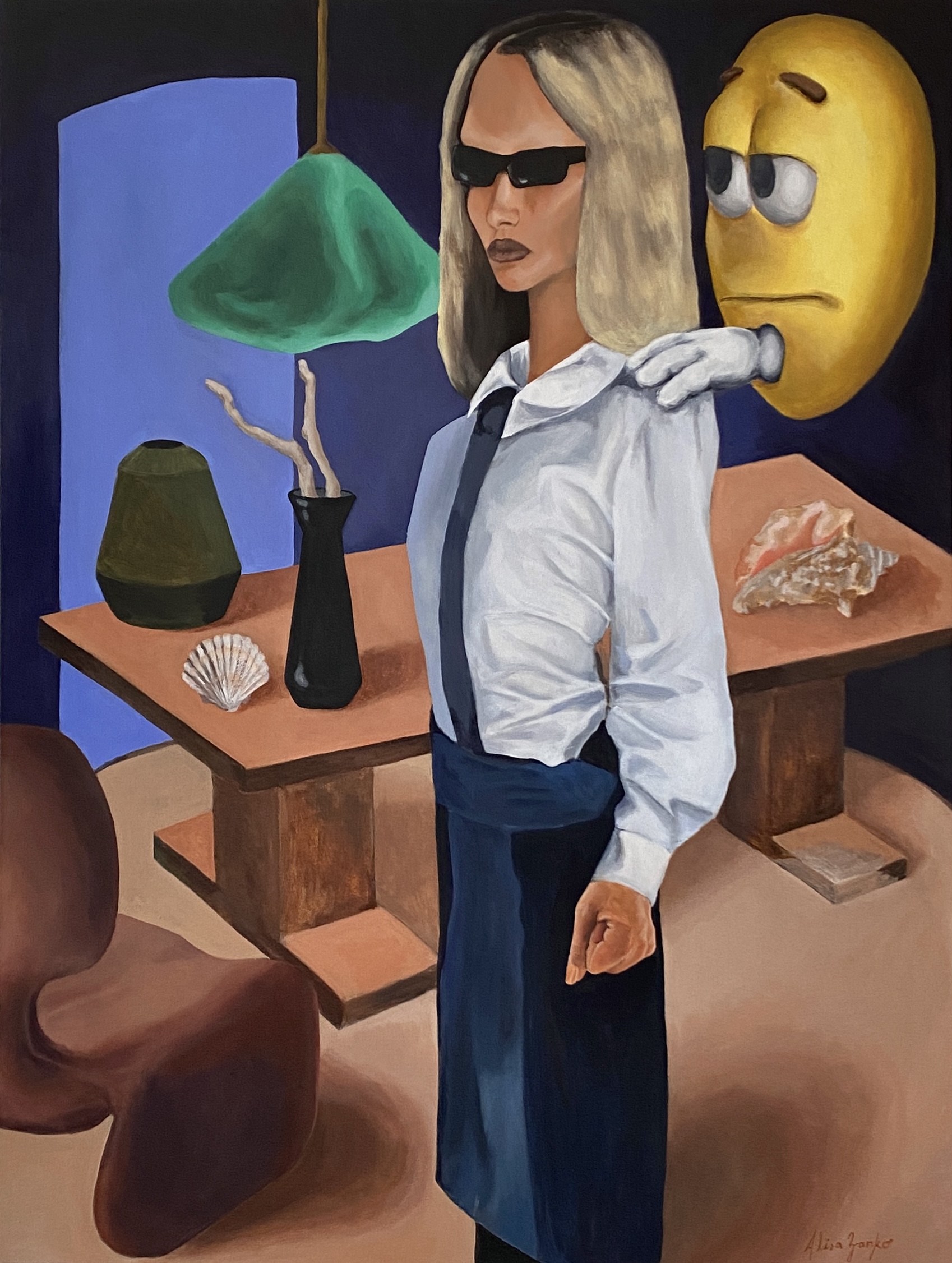 "I Know You Took Things From the Sea" 2023 36"x48" Acrylic on canvas