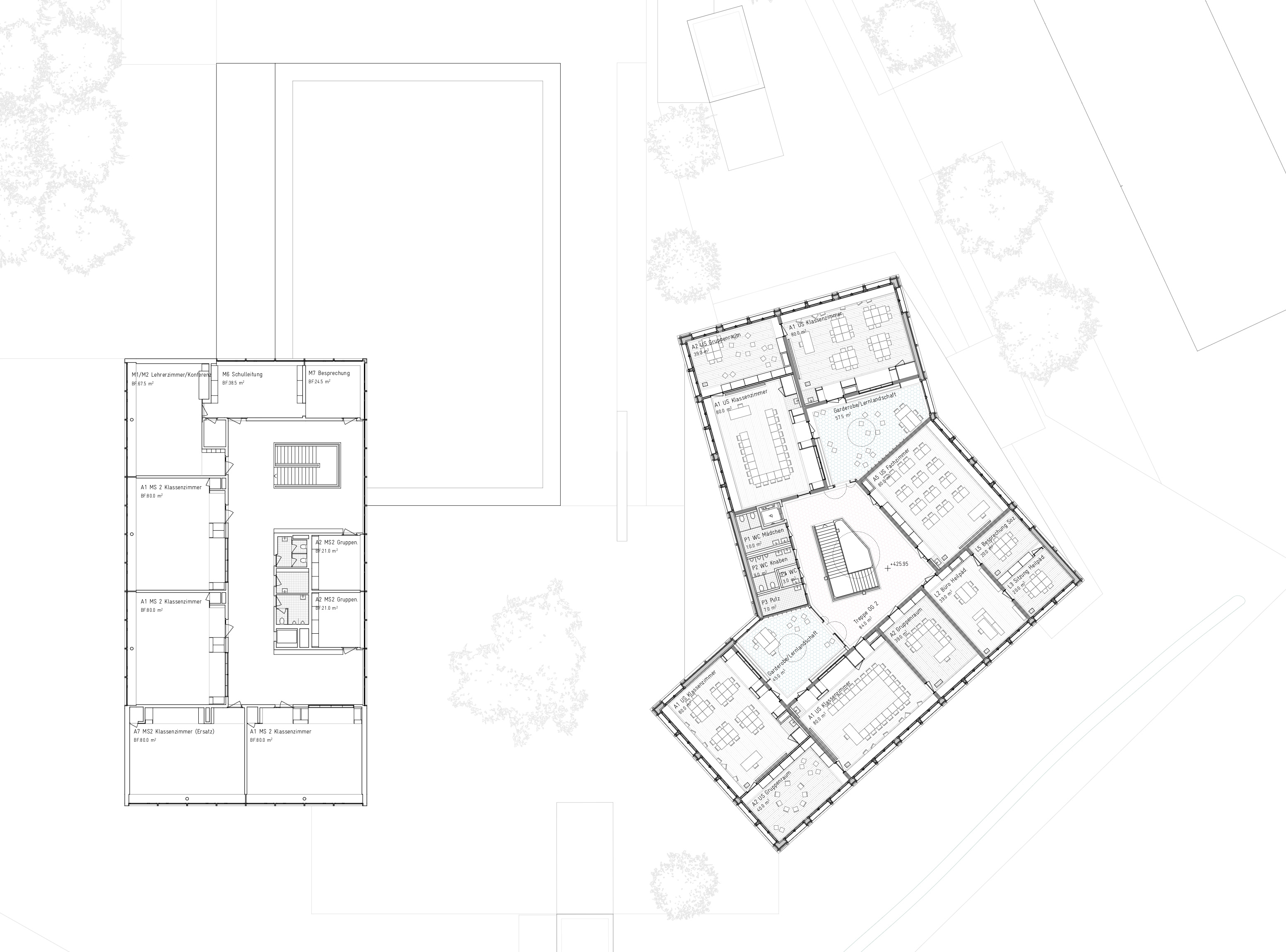 Grundriss Klassengeschoss