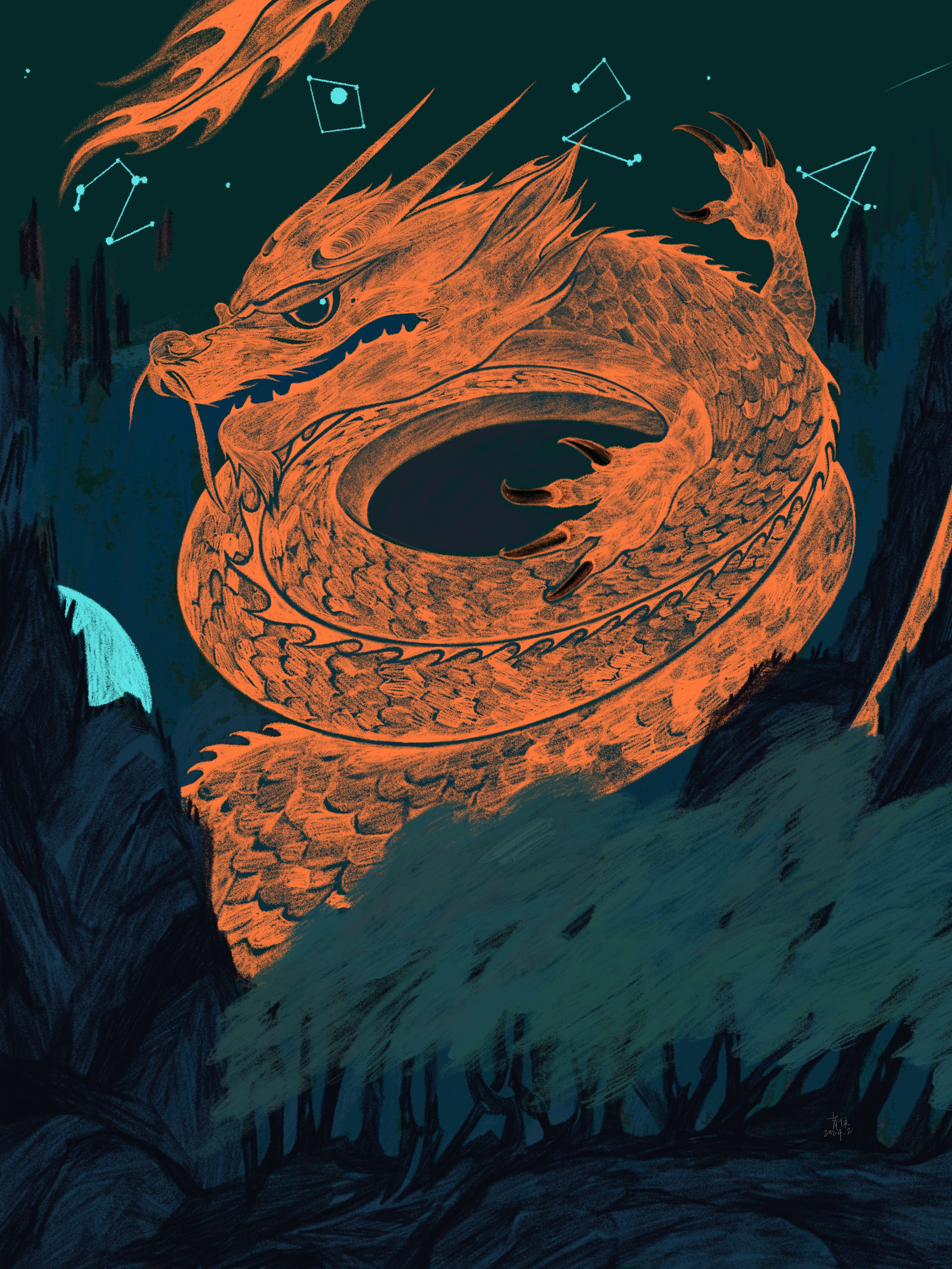 Shine in Dark: Celecrating Chinese New Year of the Dragon