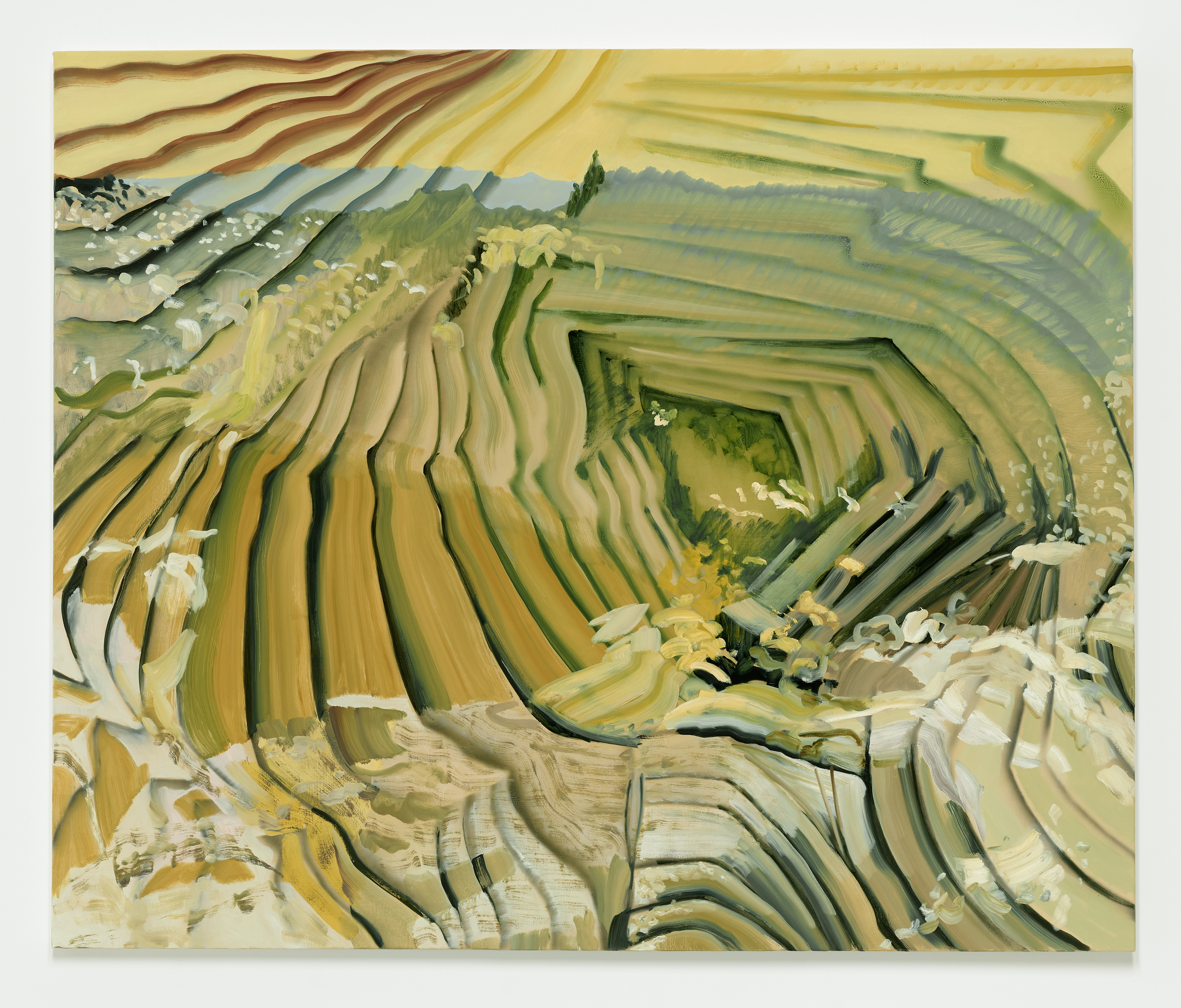 Deep Cut, oil and acrylic on canvas, 60"x72" 2024