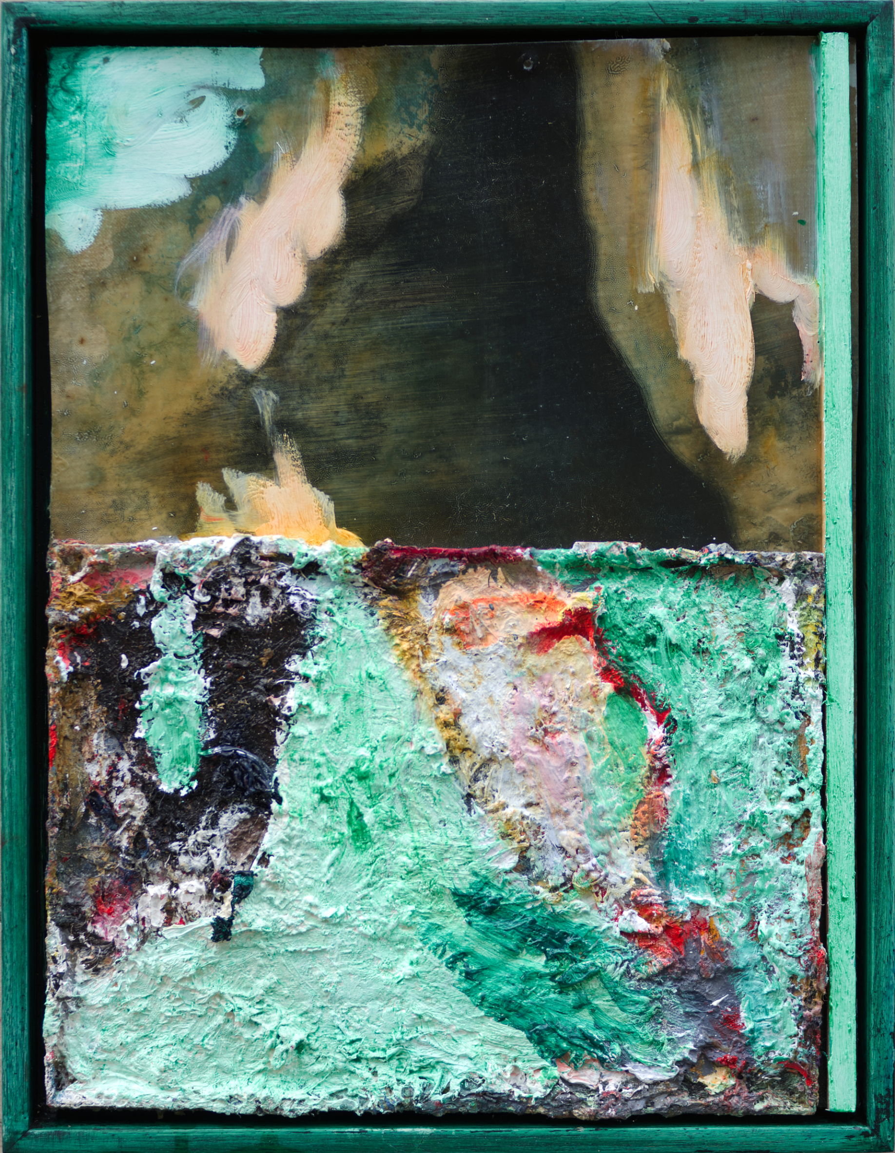 Swamp harbour V, mixed media on wood, 44x34 cm, 2022