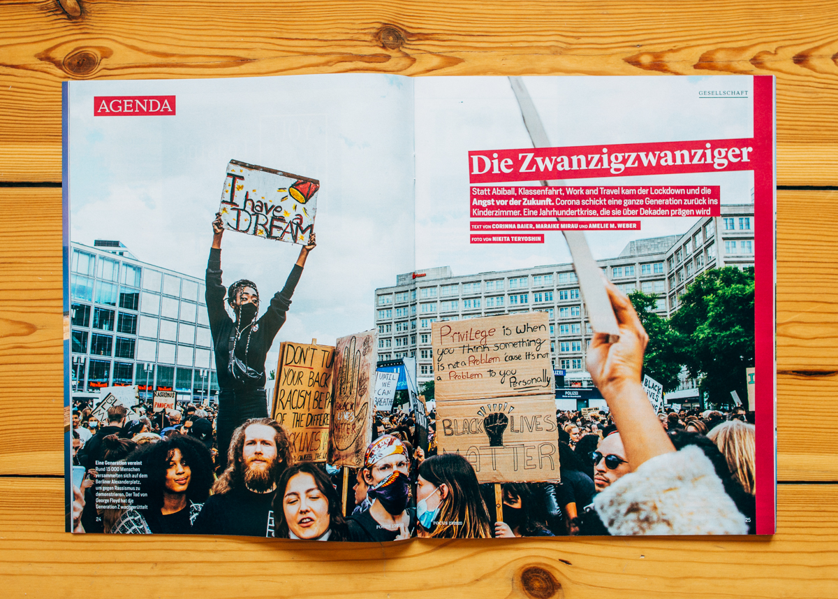 Der FOCUS / Black lives matter Demo / Berlin 04/2020