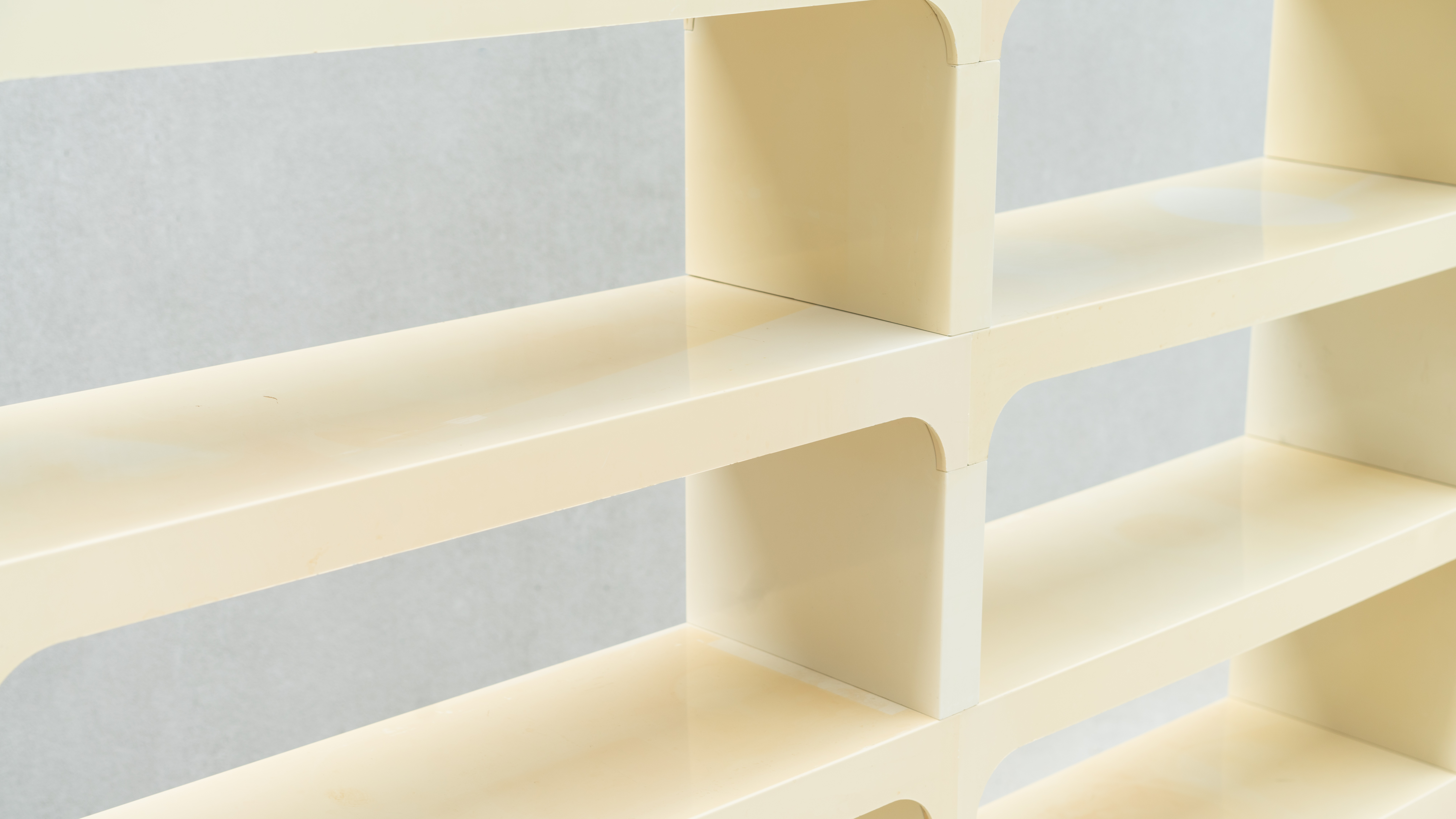 SWEETERFAT KARTELL MODULAR SHELVING SYSTEM OLAF VON BOHR, 1970S SPACE AGE KARTELL PLASTIC SHELF MODULAR RARE