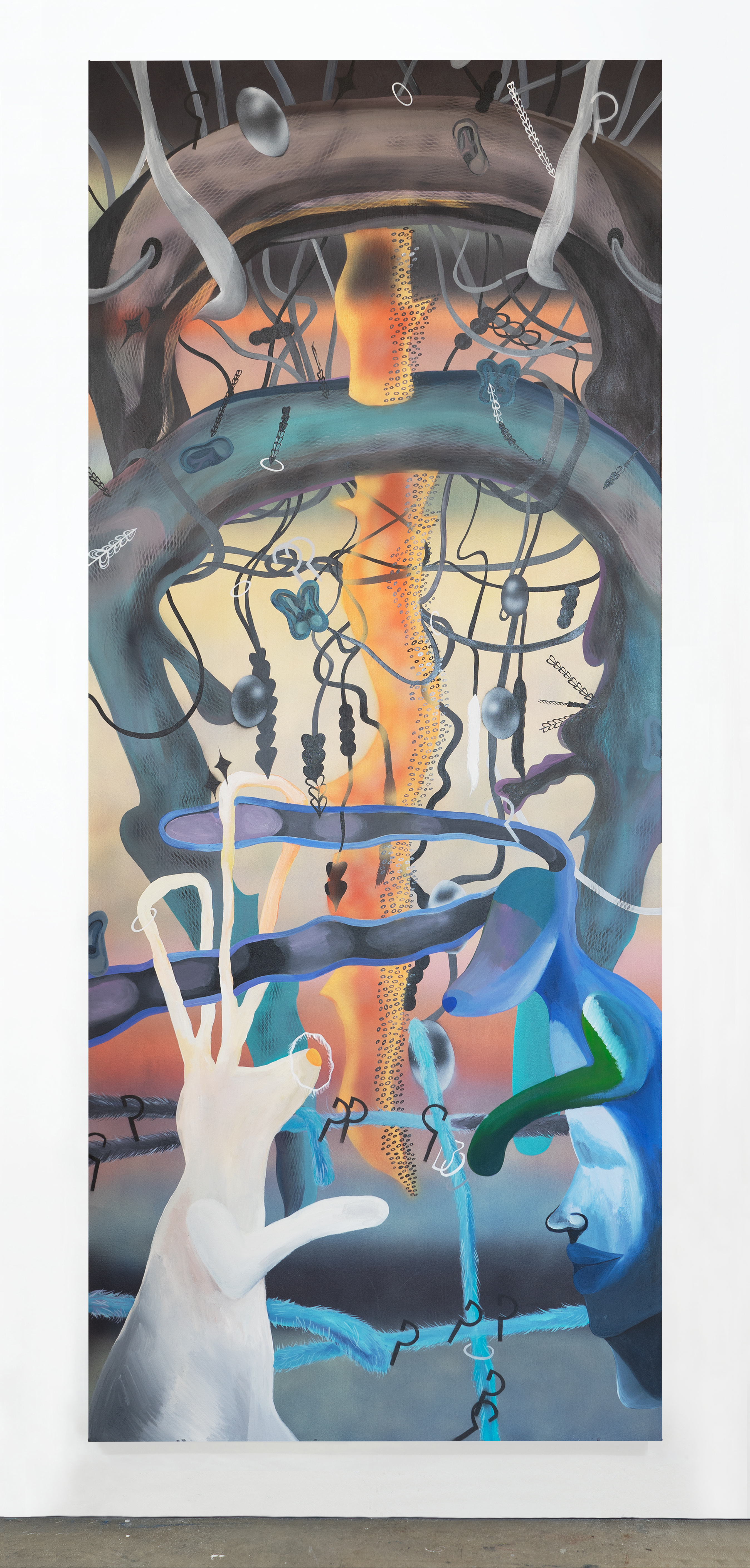 Bridled, 2021, acrylic on canvas, 64 x 26 IN