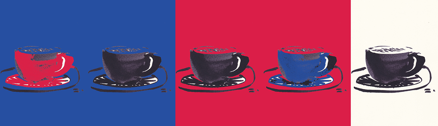 Caf&eacute; latte, 2017, digital print on paper, 33*120(cm