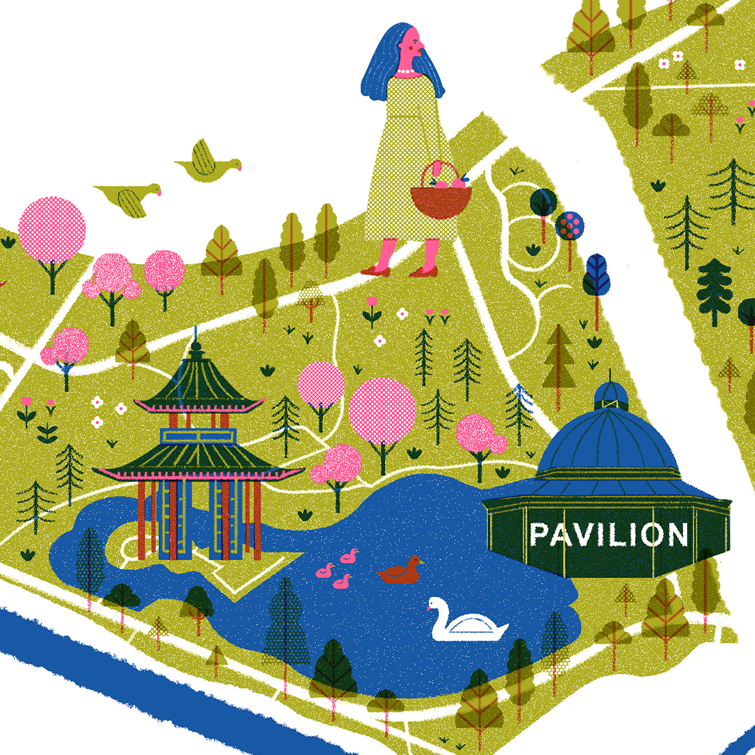 Victoria Park Map — Esme Lonsdale Illustration