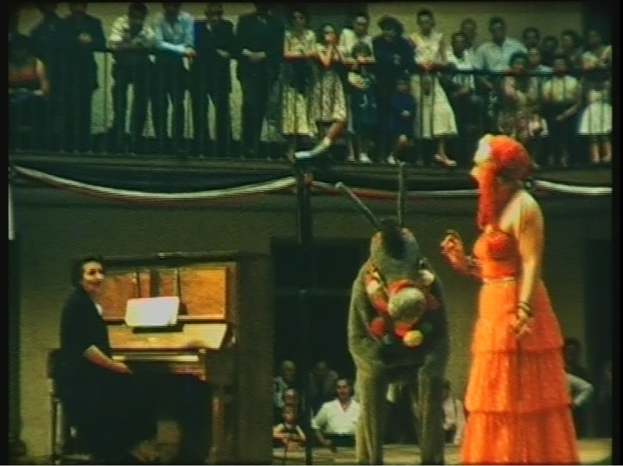 1960 Film Still from Labor Day at the Familistère de Guise. Film Still: Familistere Fete Travail 16mm. Familistère de Guise collection