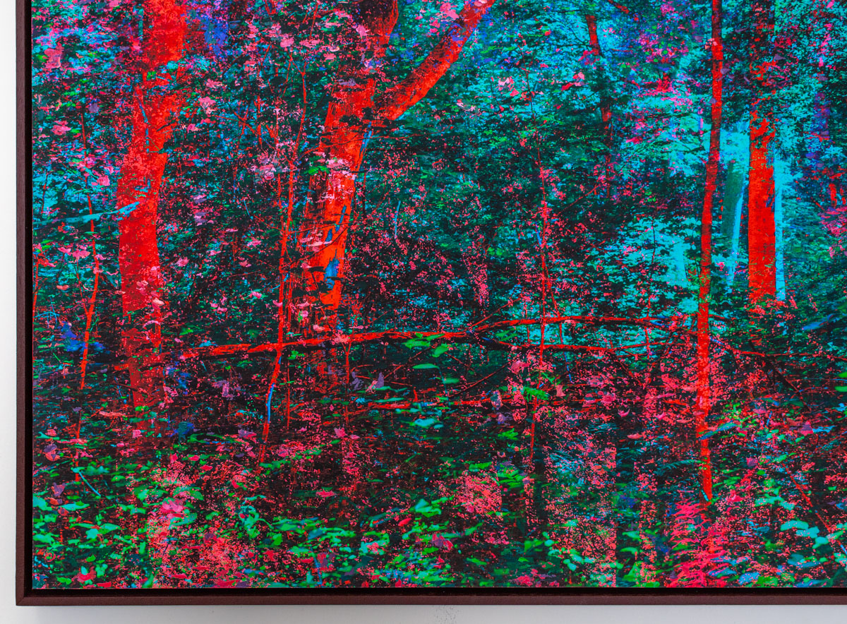 "Les paradis", vert et violet, 85x90cm - 2022