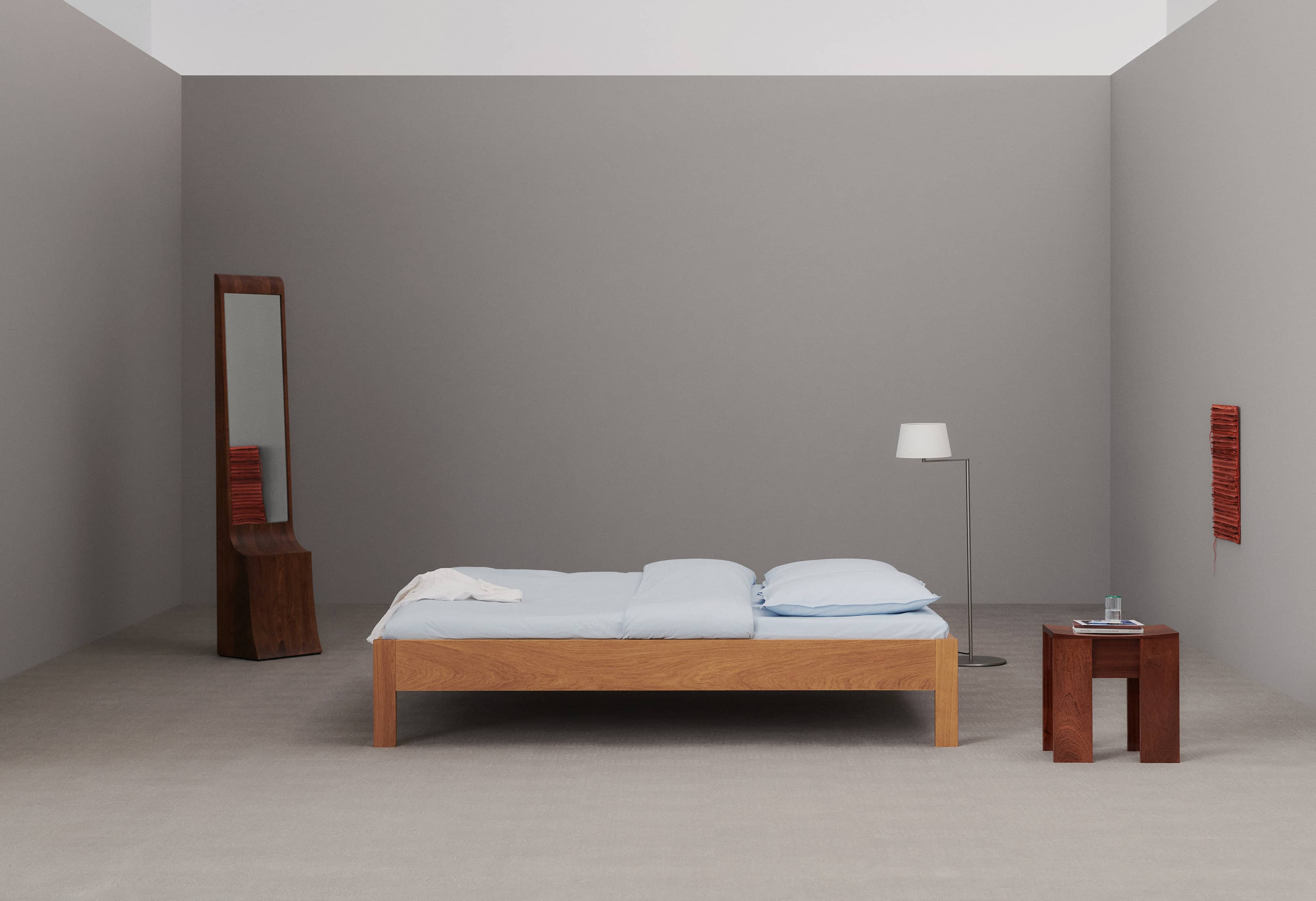 SHE FOR EGESHE is a tribute to her. Featuring six carpet designs celebrating female artists in their time not obtaining the recognition they deserved within the textile weaving, sculpture or painting handicrafts. Like Agnes Martin, Aino Aalto, Anni Albers, Ray Eames, Sonia Delaunay or Sonja Ferlov Mancoba – and others developing decisive works not to be disregarded. SHE honours women who helped clearing the way for future female artists, who, then and now, live and breathe design.Following a particular fascination of the preferred techniques of the 1930s’ and 1940s’ artists, all six SHE patterns are made by hand to embrace the unique expression of a line that’s either drawn, cut or put together by physical materials. The designs originate from interpretations of distinctive patterns created by different weaving techniques, experimental expressionistic shapes or, in contrast, simple and graphic paintings. Bringing these imperfect details into carpet design while keeping a simplistic yet organic look adds a sense of naturalness and artistic freedom to each carpet.Designed in collaboration with Laura Bilde