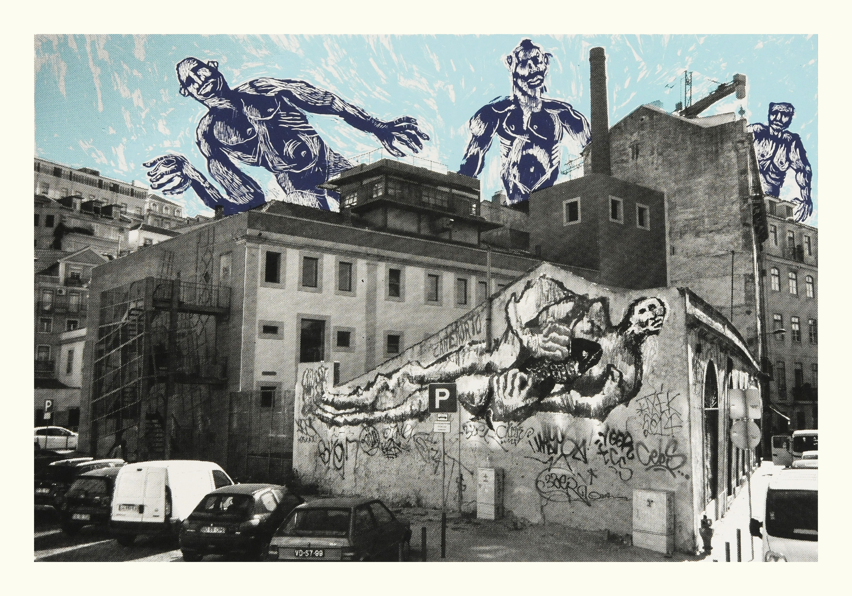 Amo-Te Lisboa #2collaboration with Angela Sabino, screen print on paper, printed by 56Fili, edition of 10, 35x50 cm, 2015