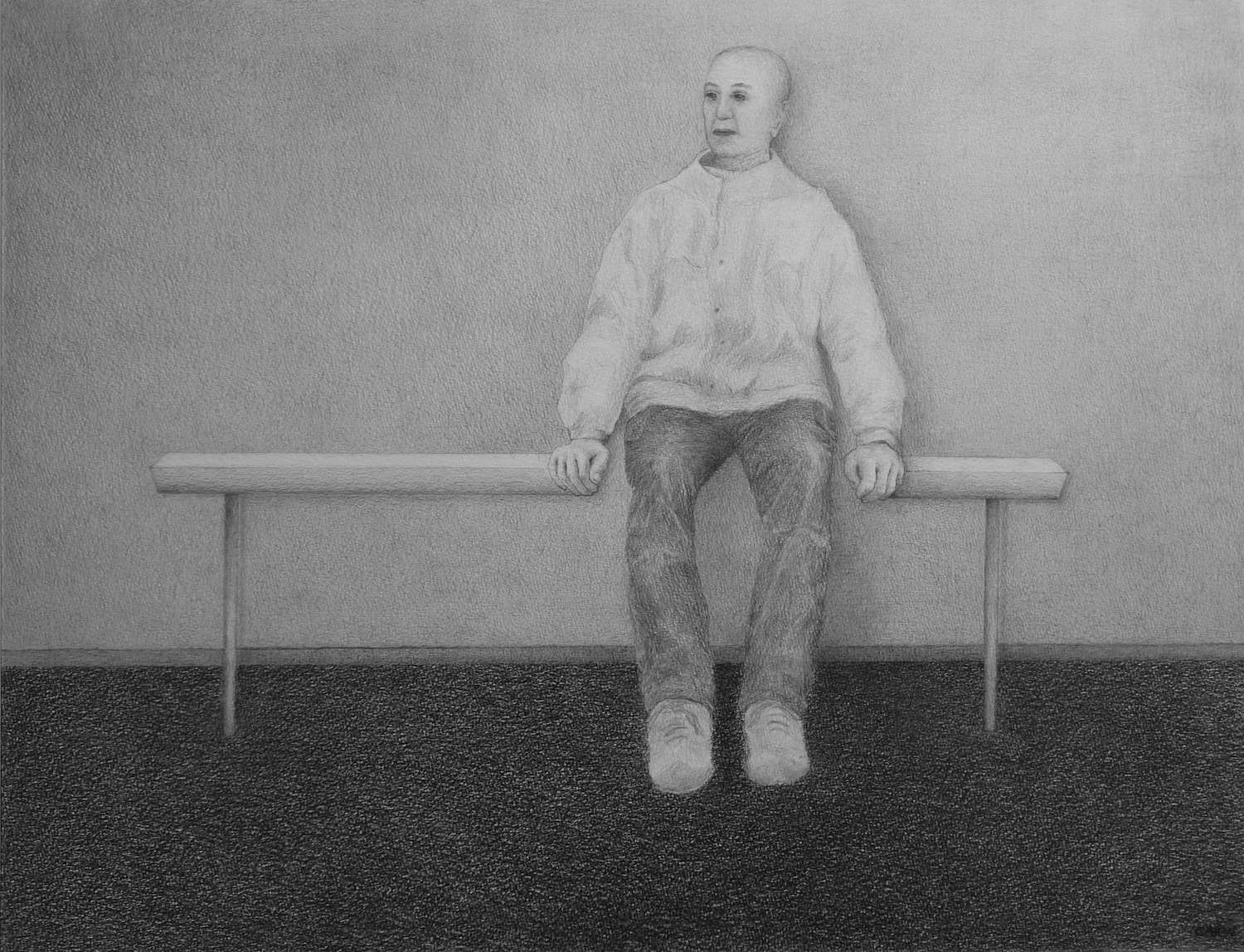 potlood op papier, 50 x 65 cm