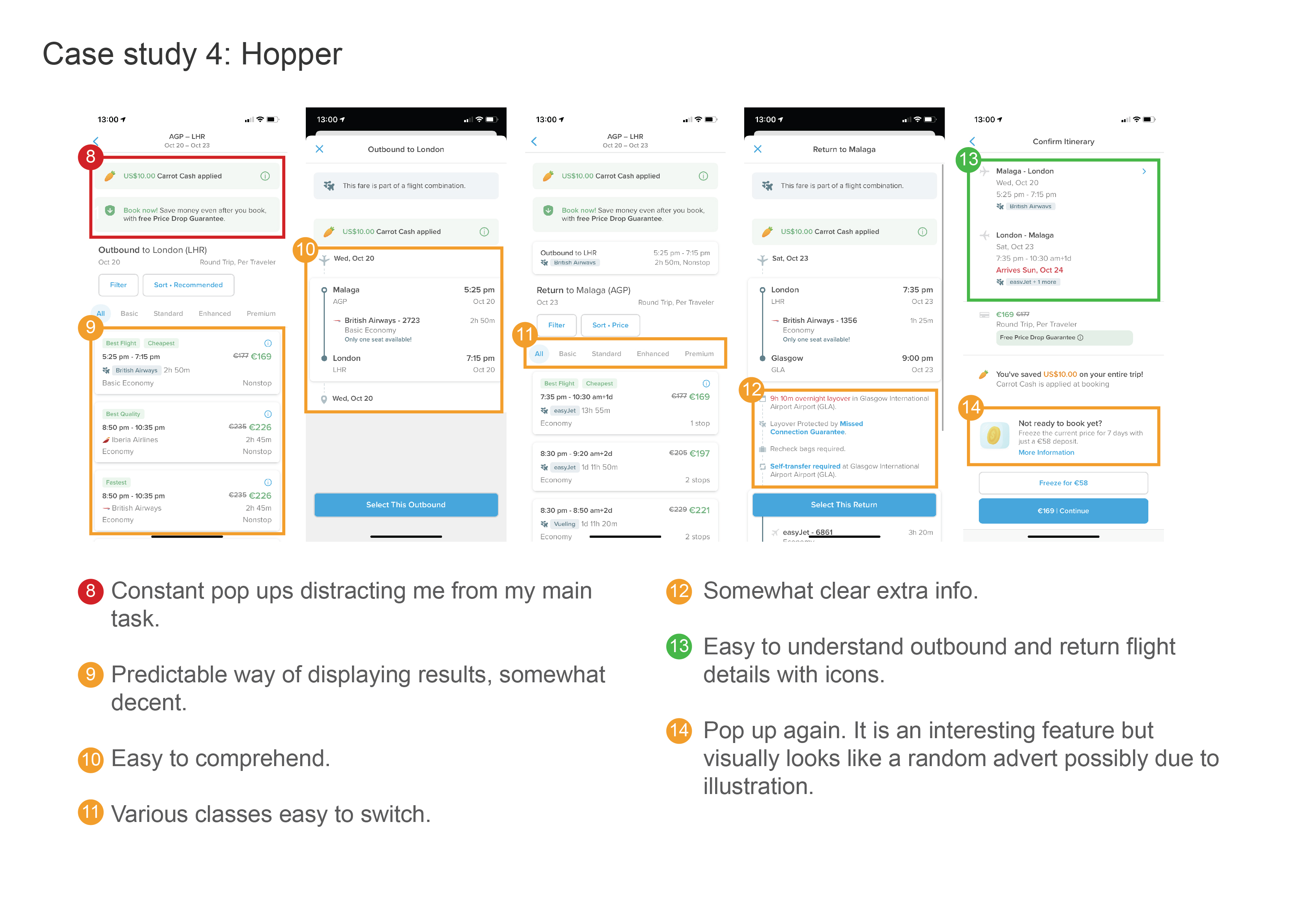 Screenshots from benchmarking process