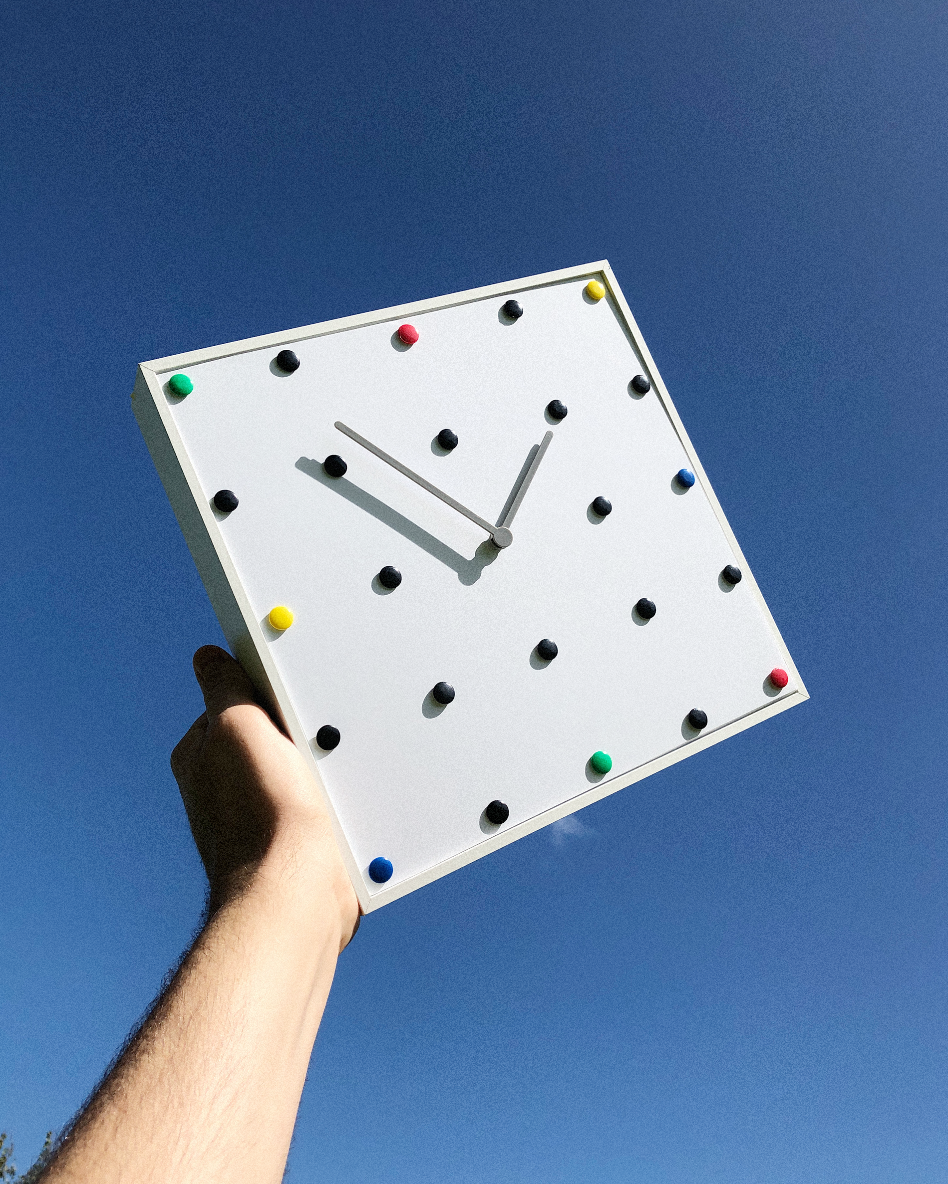 Dots clock handmade. 2023