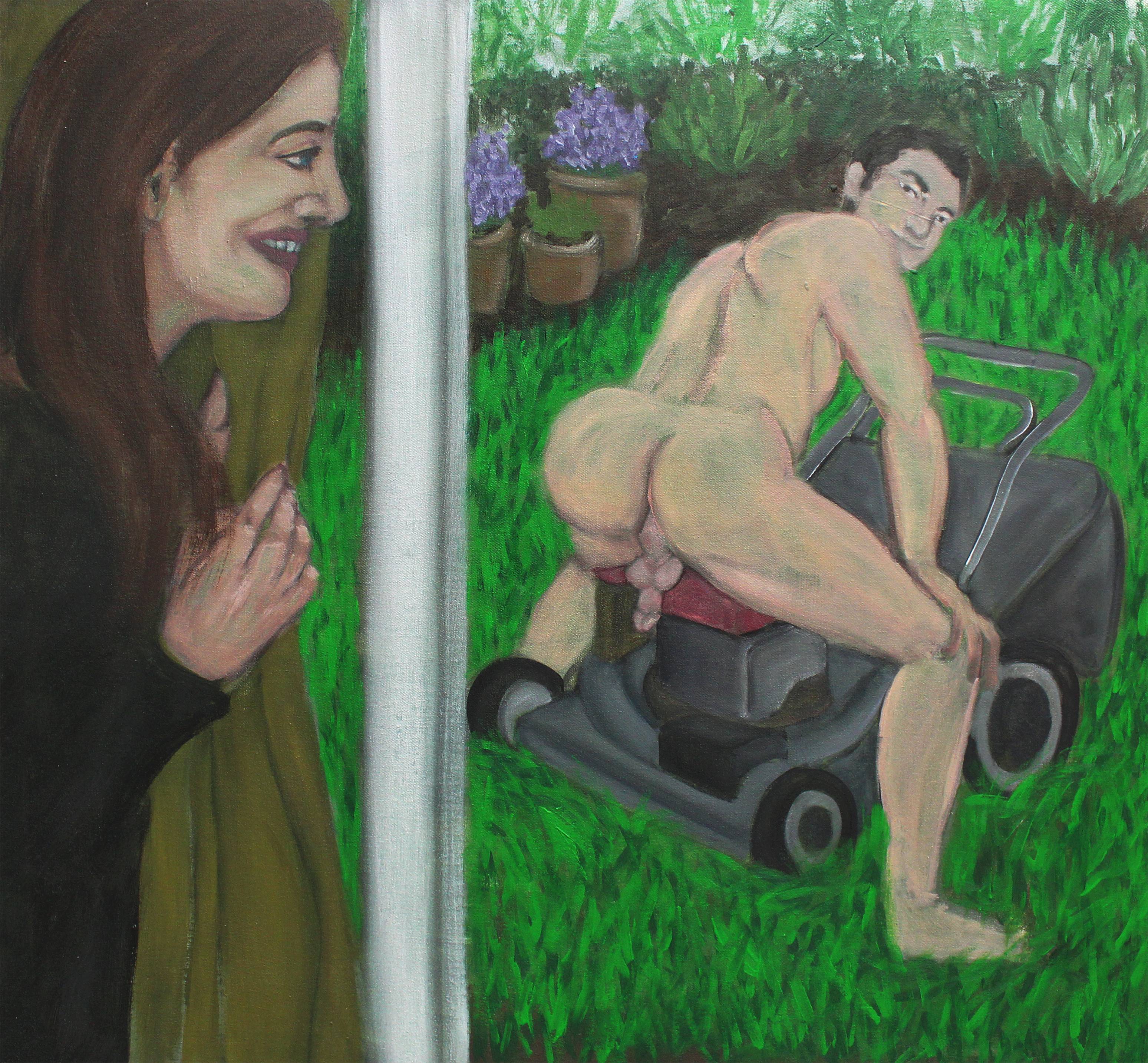 Gardener, Acrylic on canvas, 55x60 cm, 2021