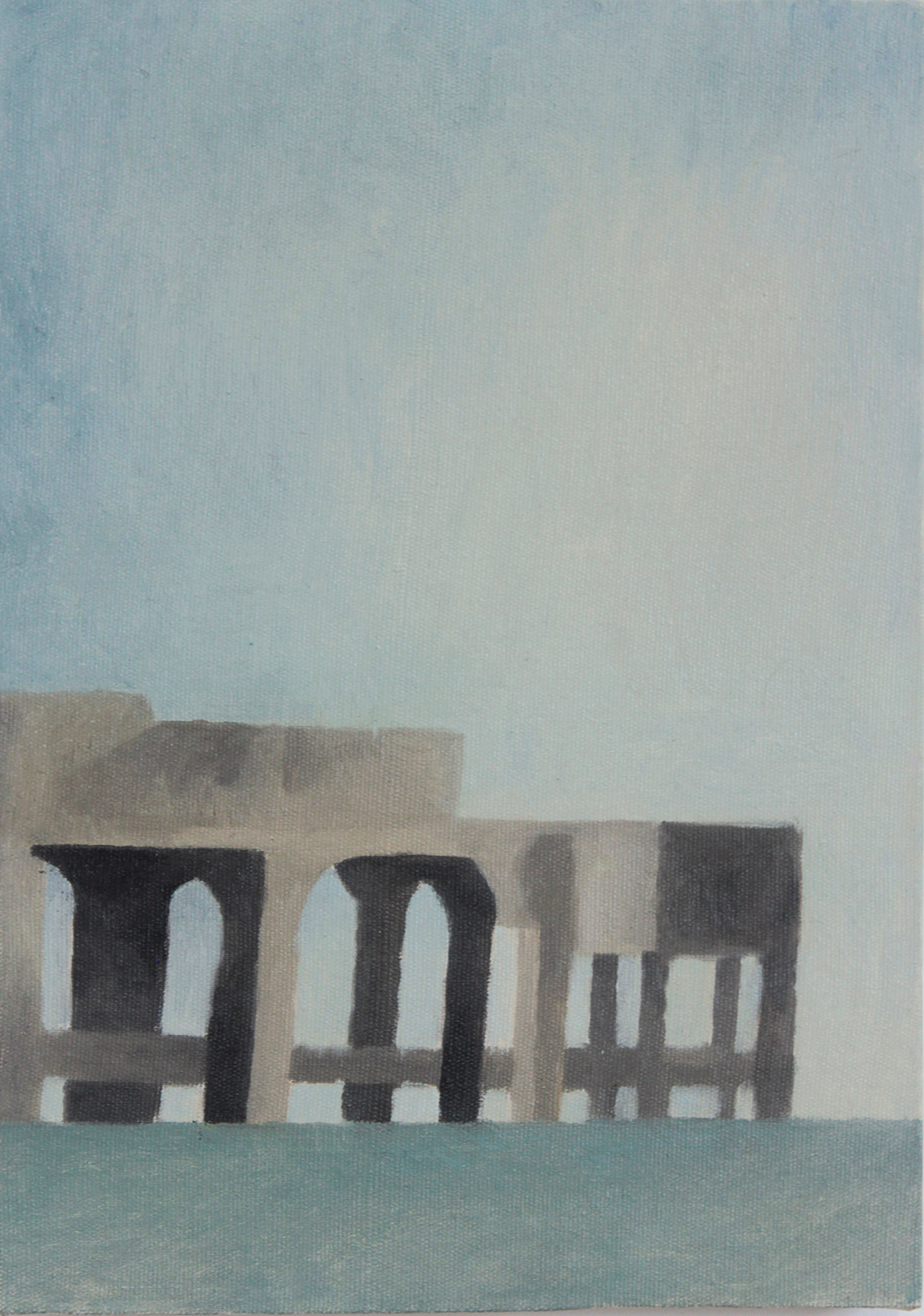 "Ponte velha", 2020, óleo sobre tela