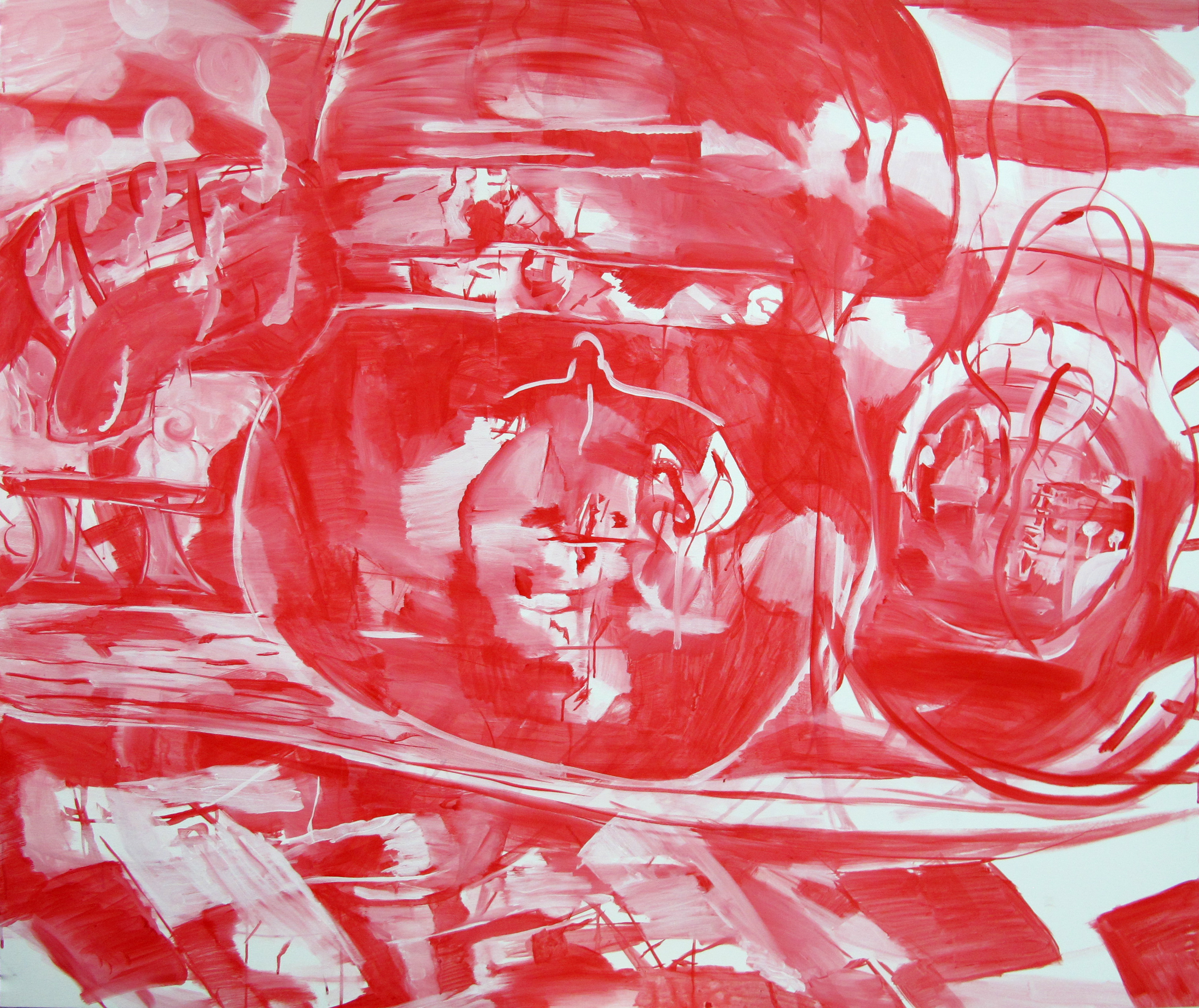 "The Teapot", 2016. Acrylic on canvas, 160 x 190 cm