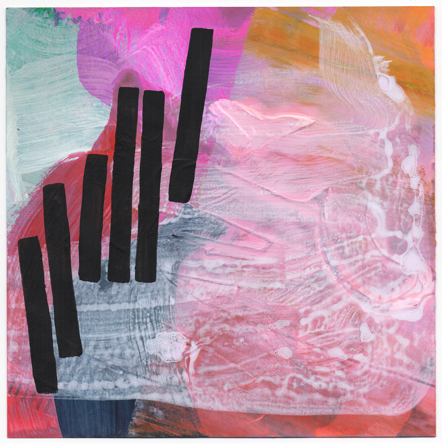 Untitled 500, 2019, Acrylic on paper, 20x20cm