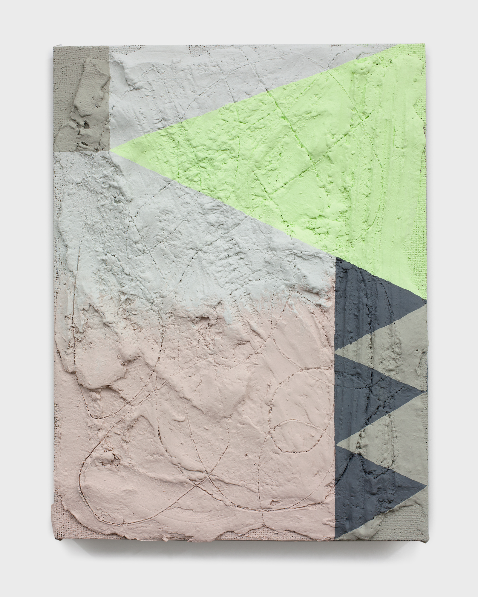 Practical Magic, 2014Acrylic, mixed media on burlap on panel24" x 18"