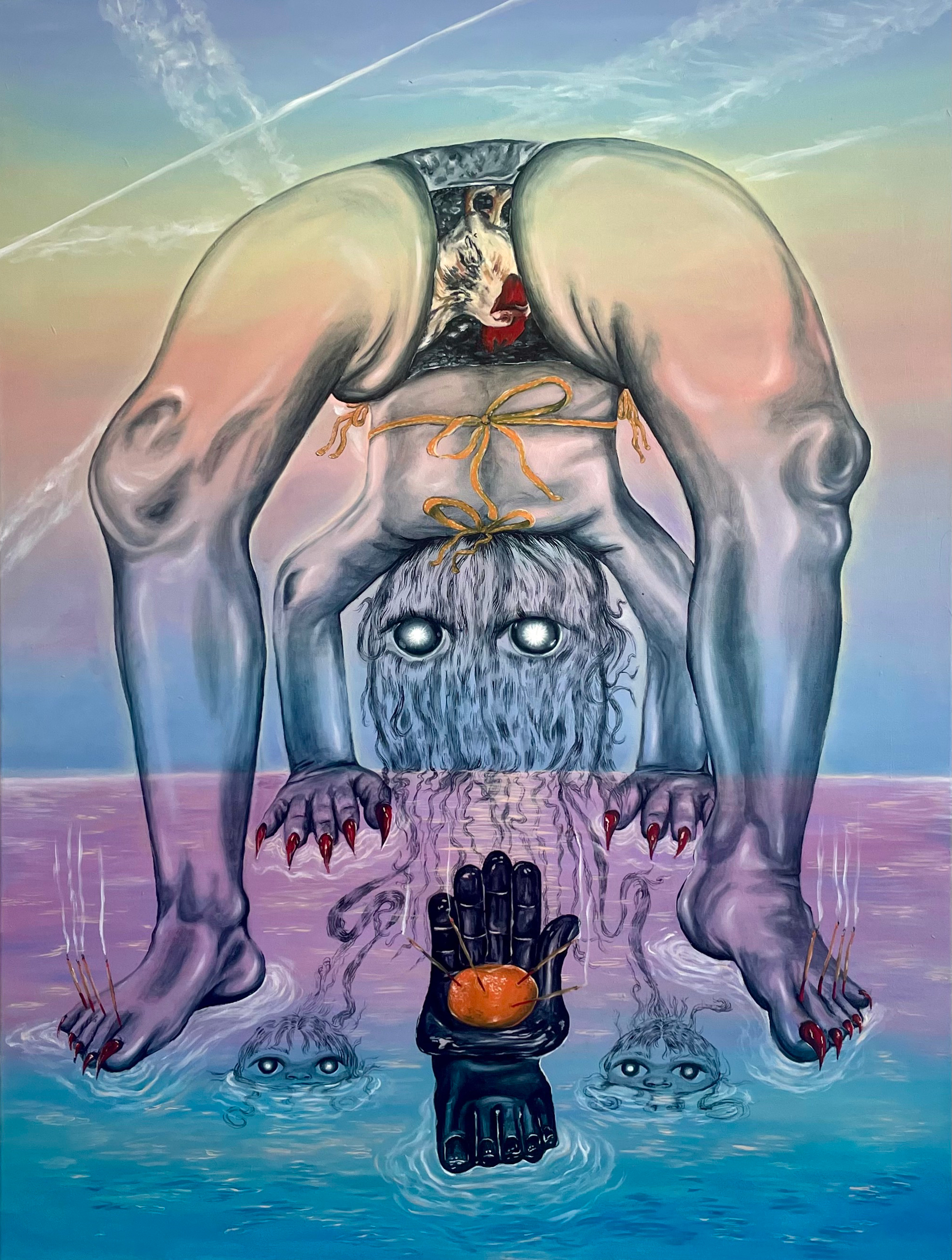 How I Pray in the Peleponnese (2023), oil on canvas. 120 x 90 cm.