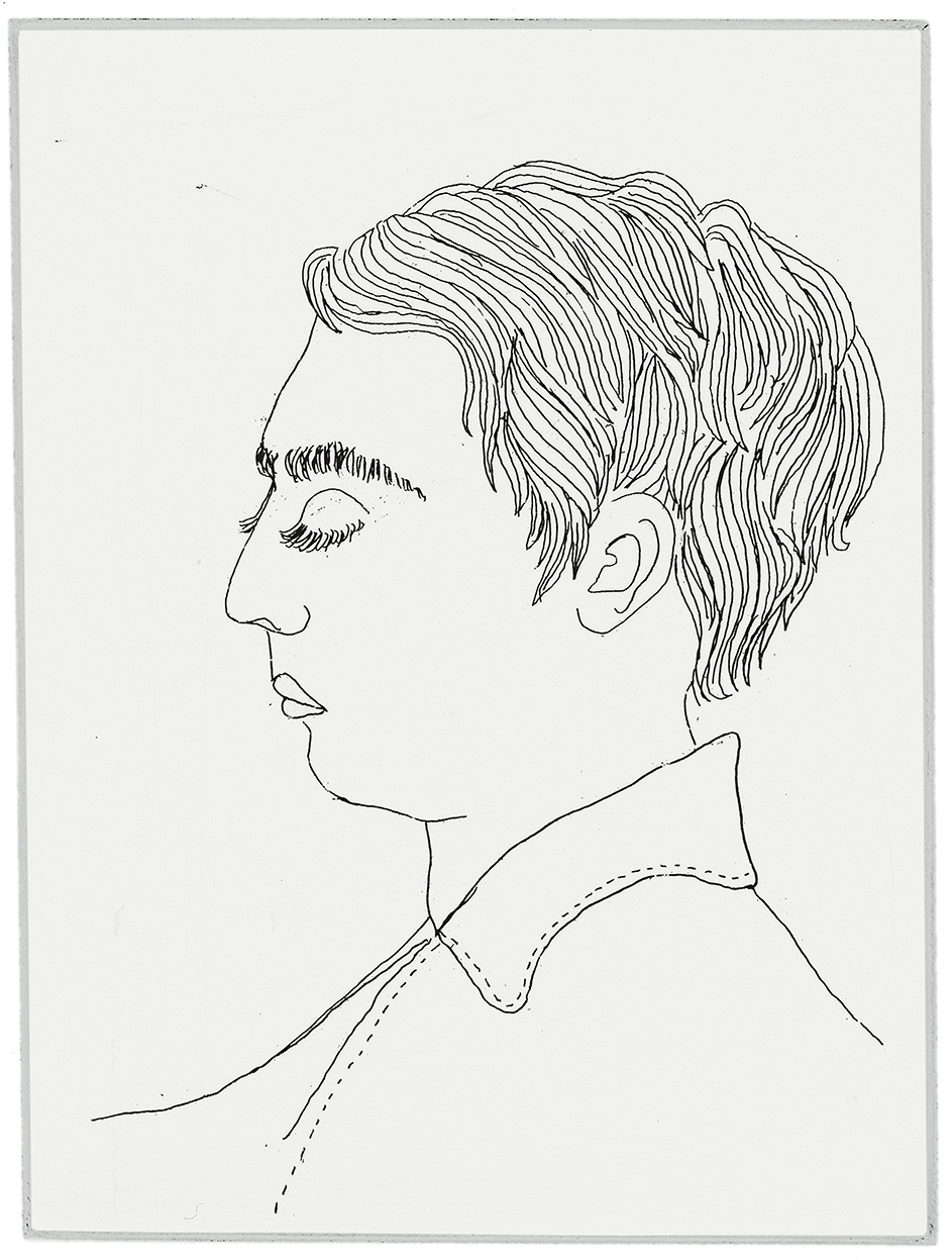 Buster Keaton, 2004. Etching; 4 &times; 3 inches