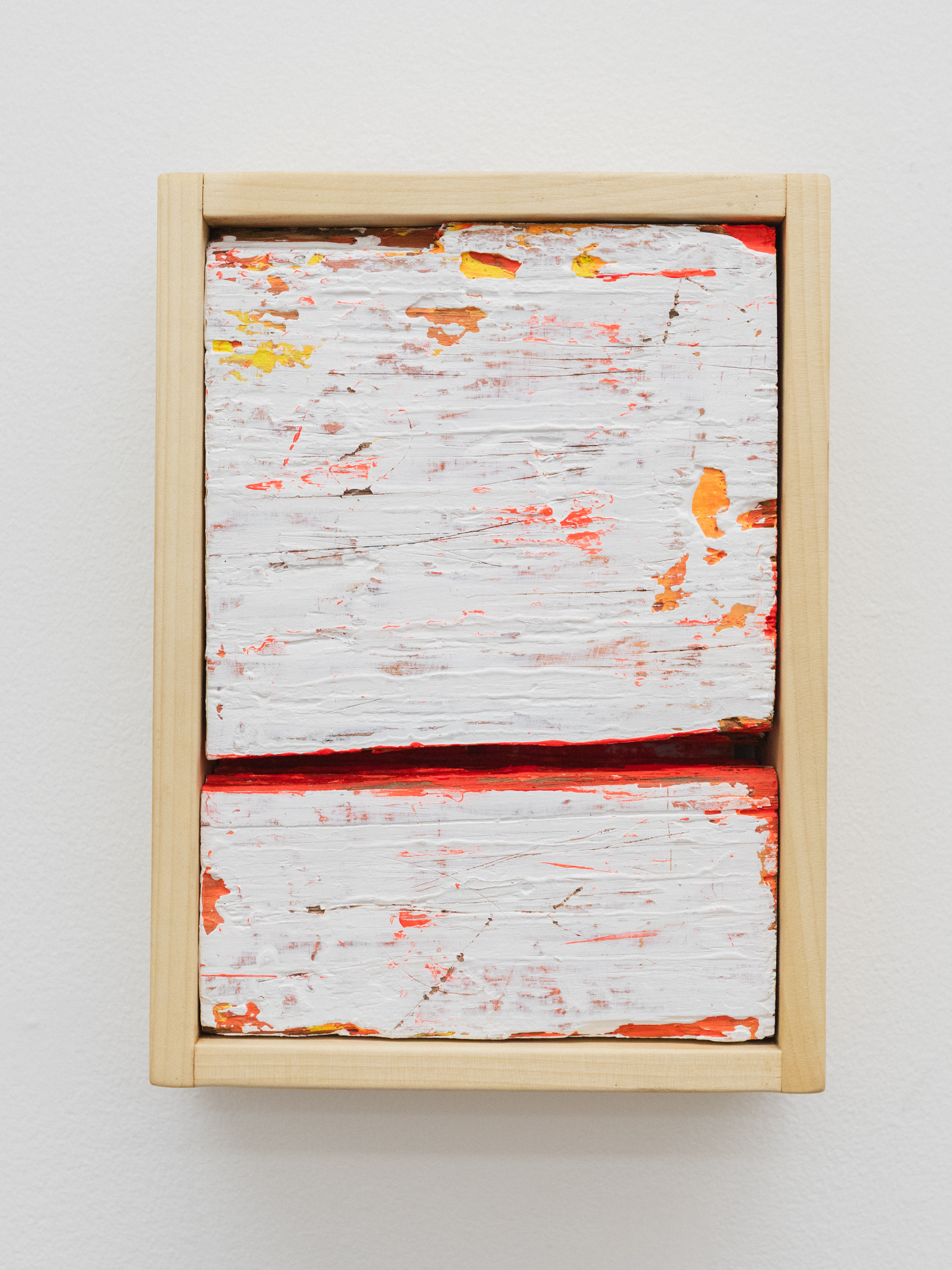 Deep Wounds, 2025. Acrylic on reclaimed wood.