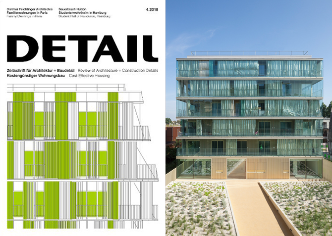 04/04/2018 - PUBLICATIONLes logements sociaux de la rue Binet à Paris, en association avec Atelier Kempe Thill, sont publiés dans le dernier numéro de DETAIL consacré aux logements abordables