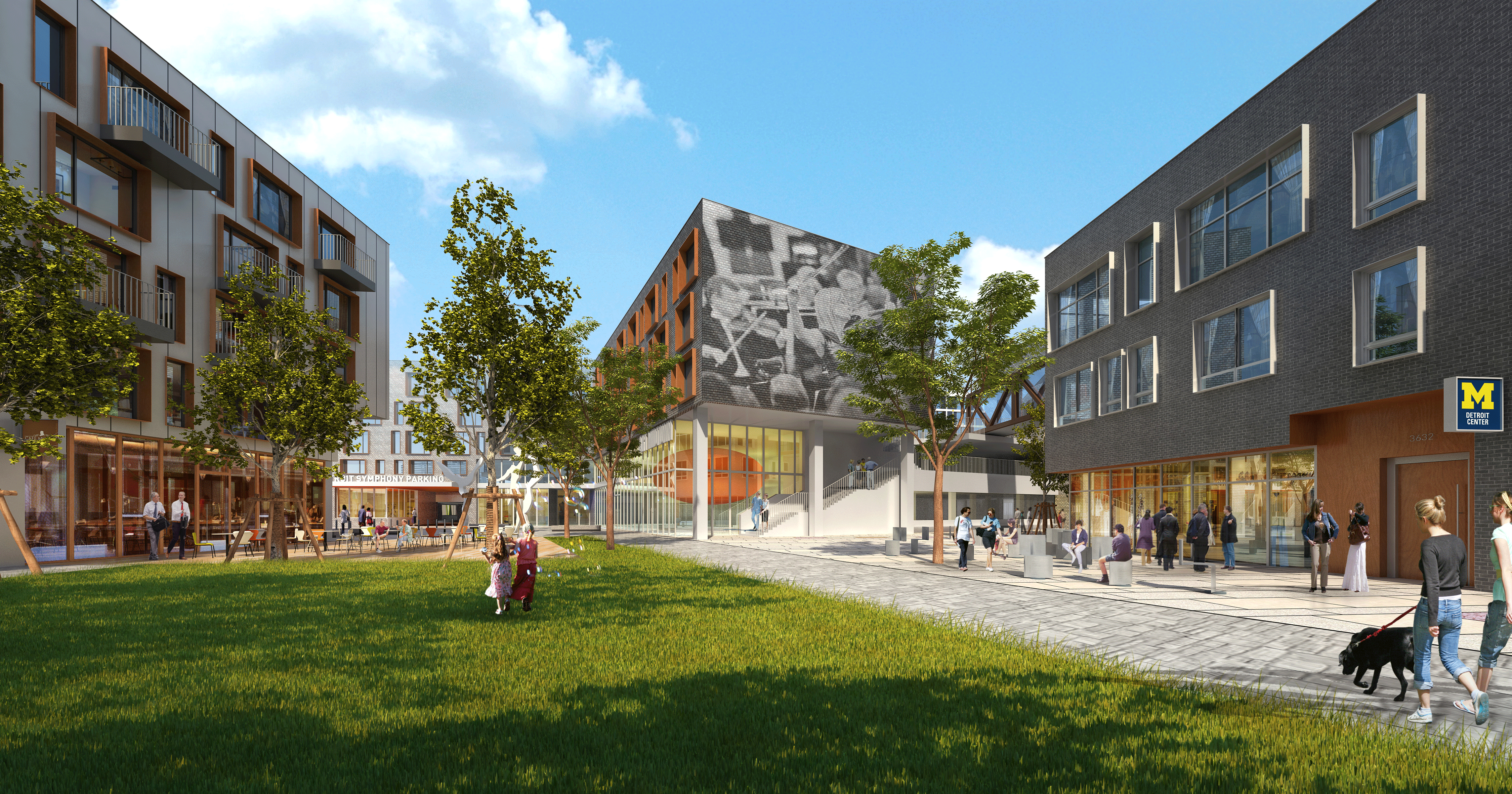 Culture Park in the Midst of The Village at Orchestra PlaceRendering © Hard Rock Digital Technology Co. LTD