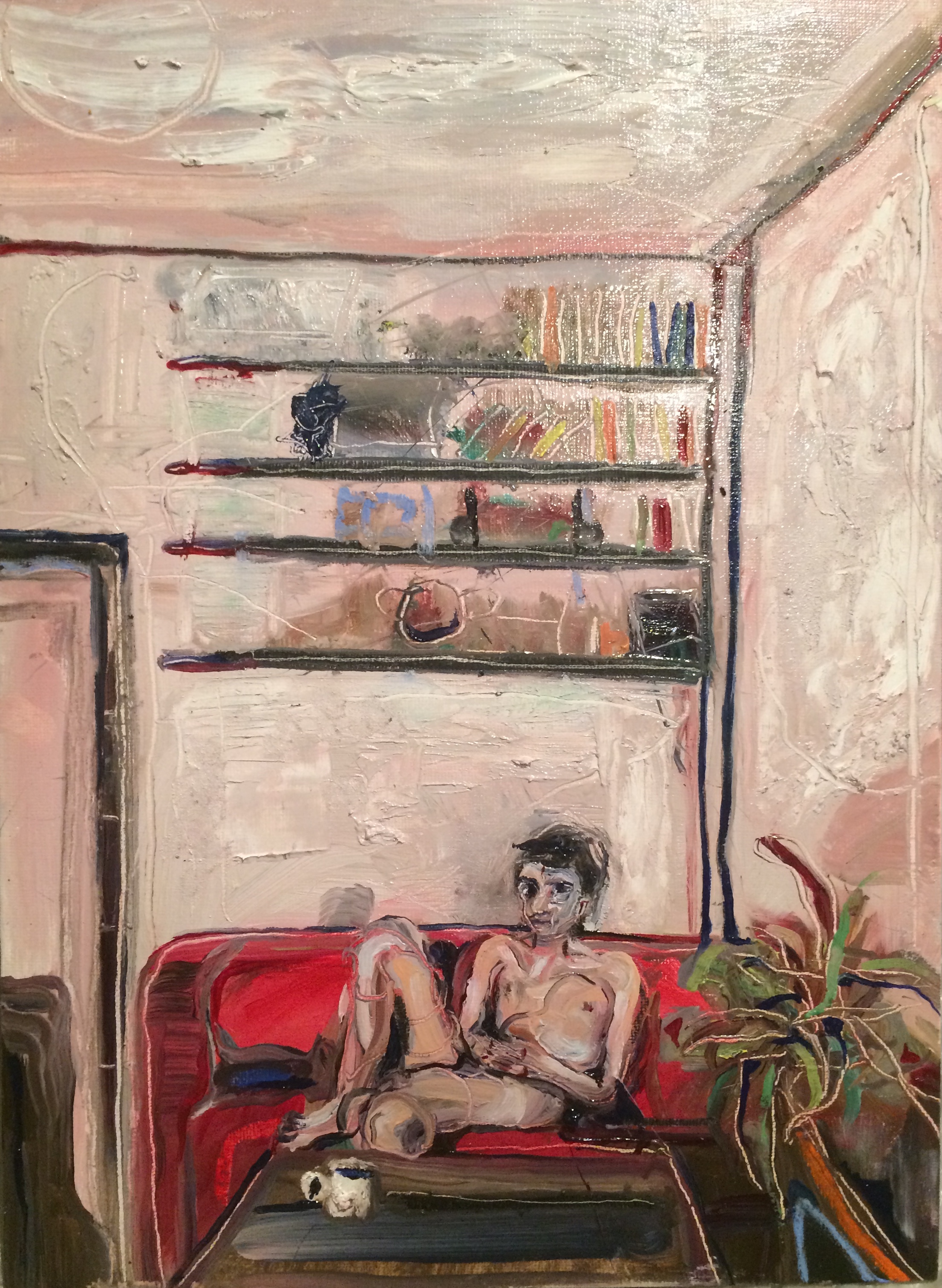 Sitting Man | oil on board | 24 x 33cm | 2018