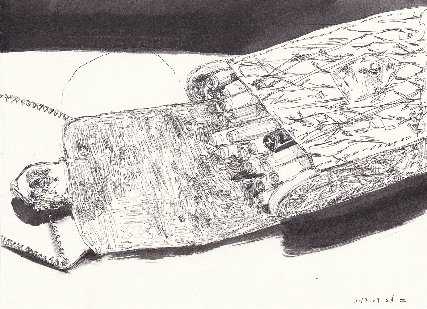 나의 필통, 2017, pen on paper, 14.8*21(cm)