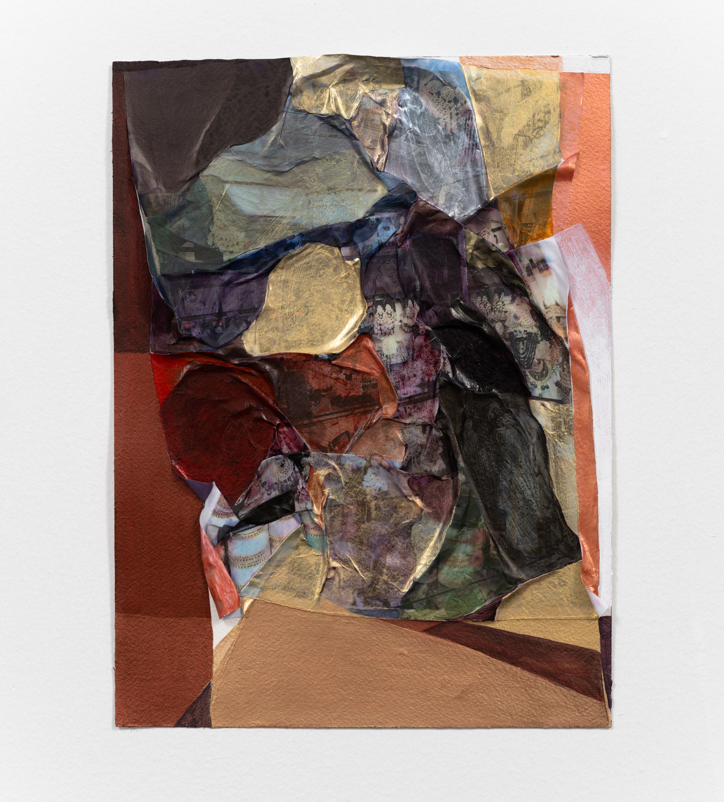 Jackson Heights Jewelers l, 2023, 12 x 9 in, Acrylic and printed photograph on Arches paper